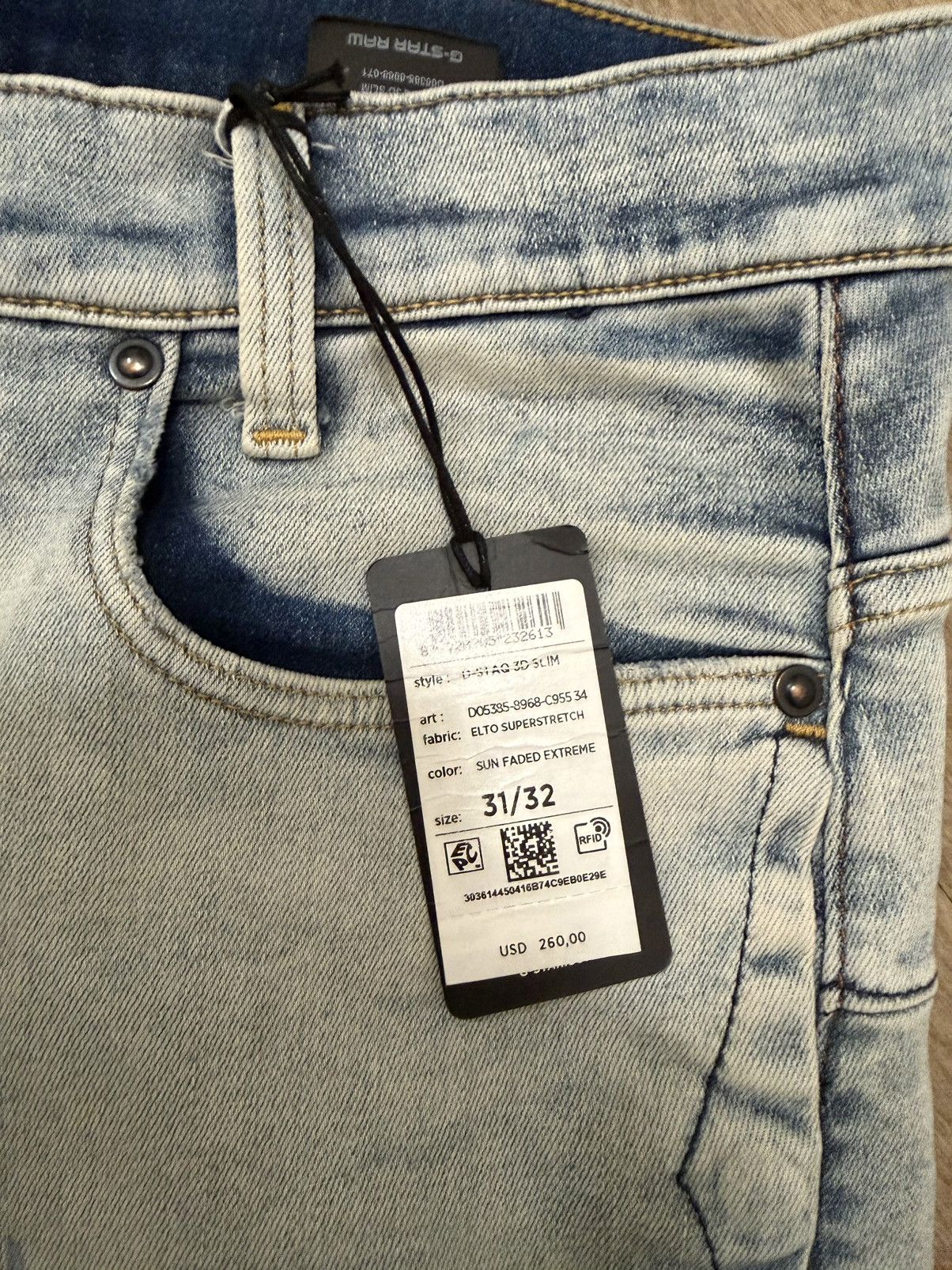 G-Star G-Star RAW Sun Faded Extreme Denim Size US 32 / EU 48 - 2 Thumbnail