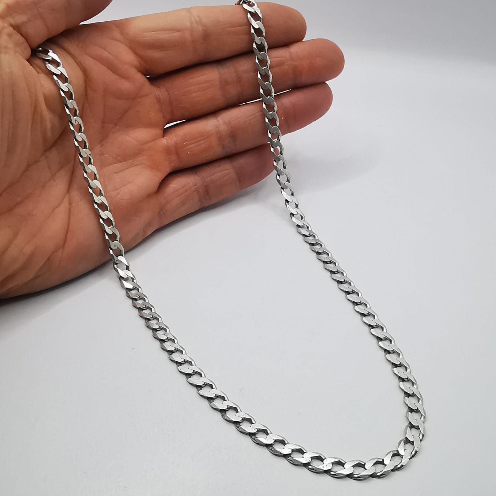 Sterling Silver Vintage Jewelry Chain, 925 Sterling Silver, Signed 24.77g Size ONE SIZE - 3 Thumbnail