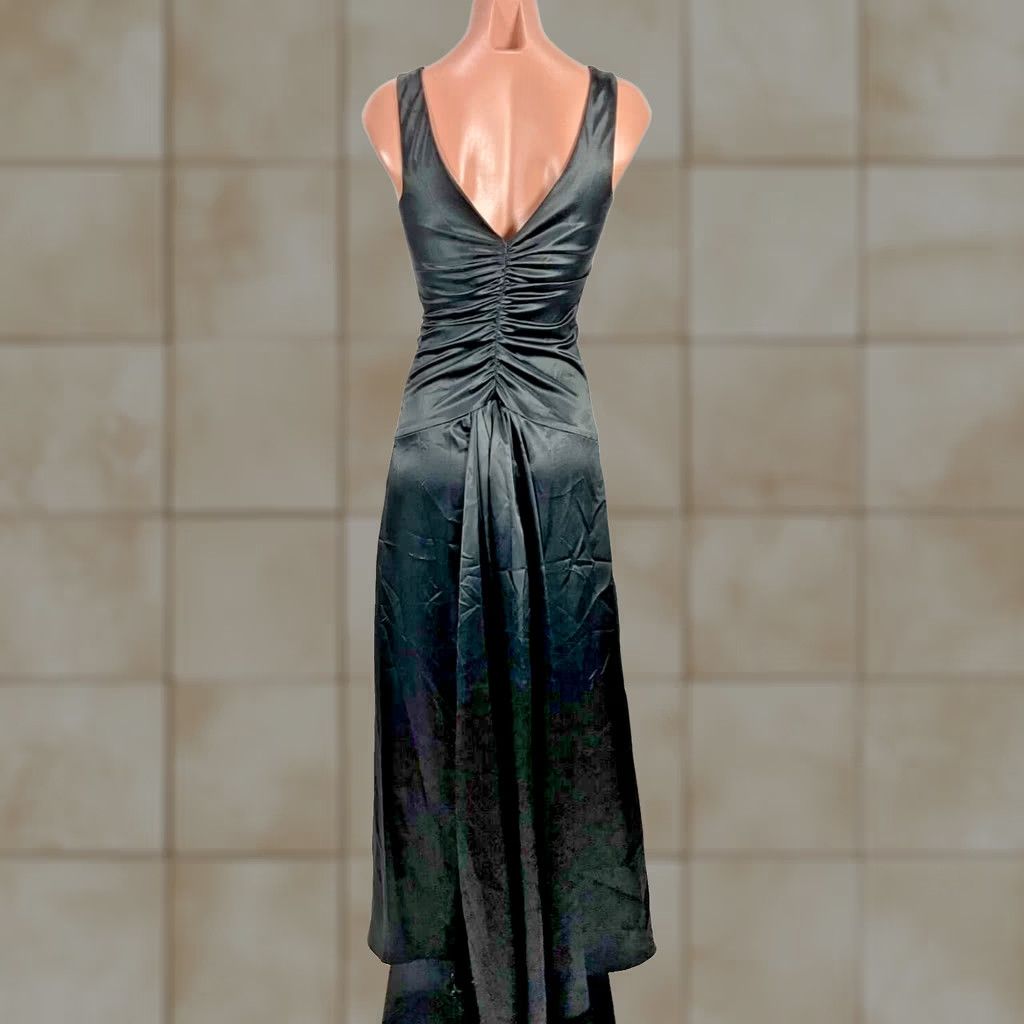 Jessica McClintock VTG Jessica McClintock Gown Ball Gown Satin Black 2 80s Evening Prom LBD Womens Size XS / US 0-2 / IT 36-38 - 1 Thumbnail