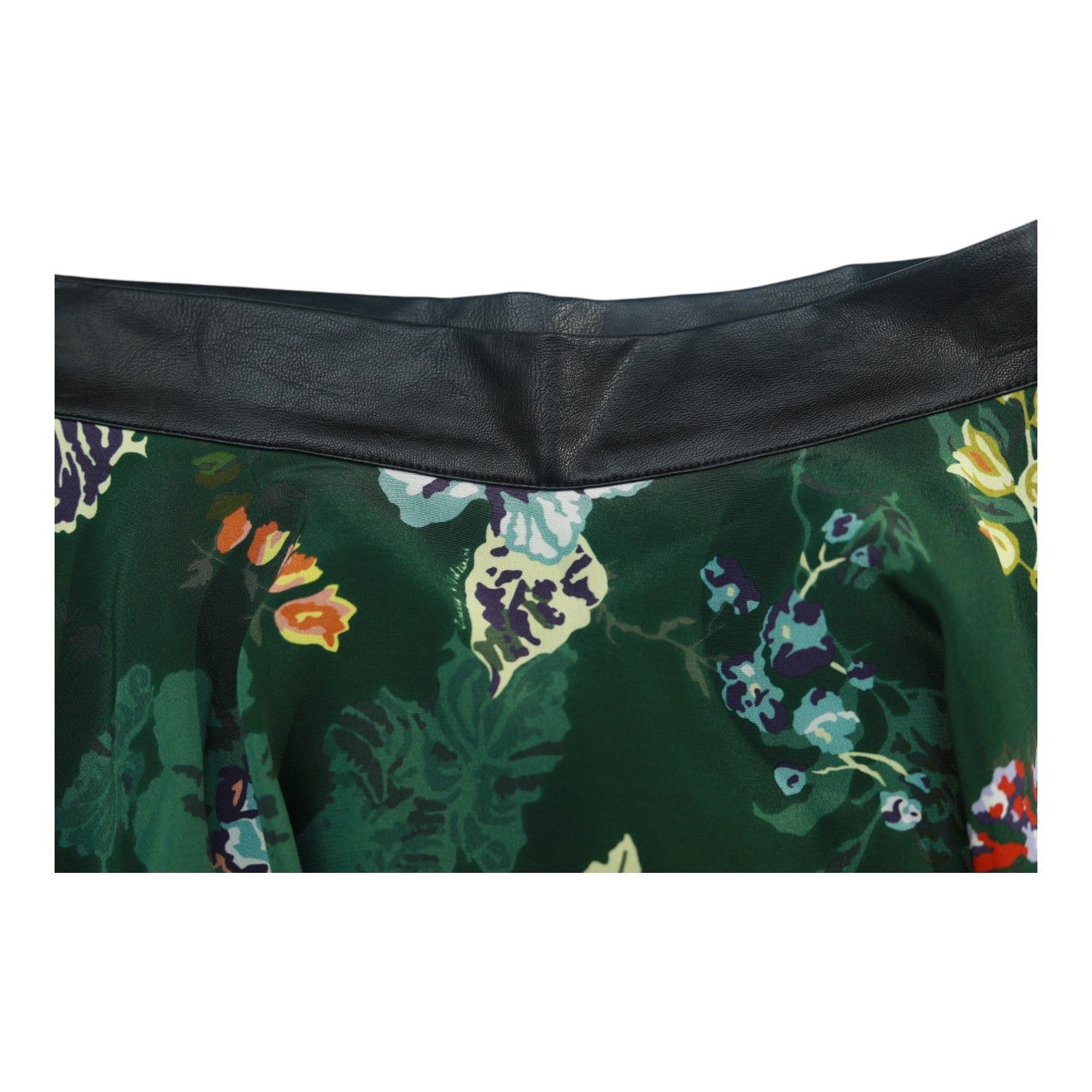 Zadig & Voltaire Zadig & Voltaire Jim Print 100%Silk Green Floral Skirt Size 24" / US 00 / IT 34 - 7 Thumbnail