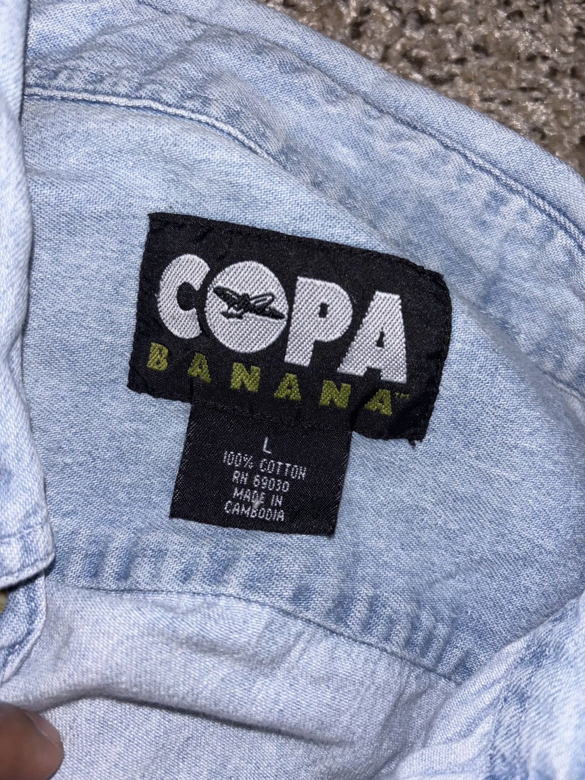 Other Vintage 90s Copa Banana Light Wash Denim button up Size US L / EU 52-54 / 3 - 4 Thumbnail