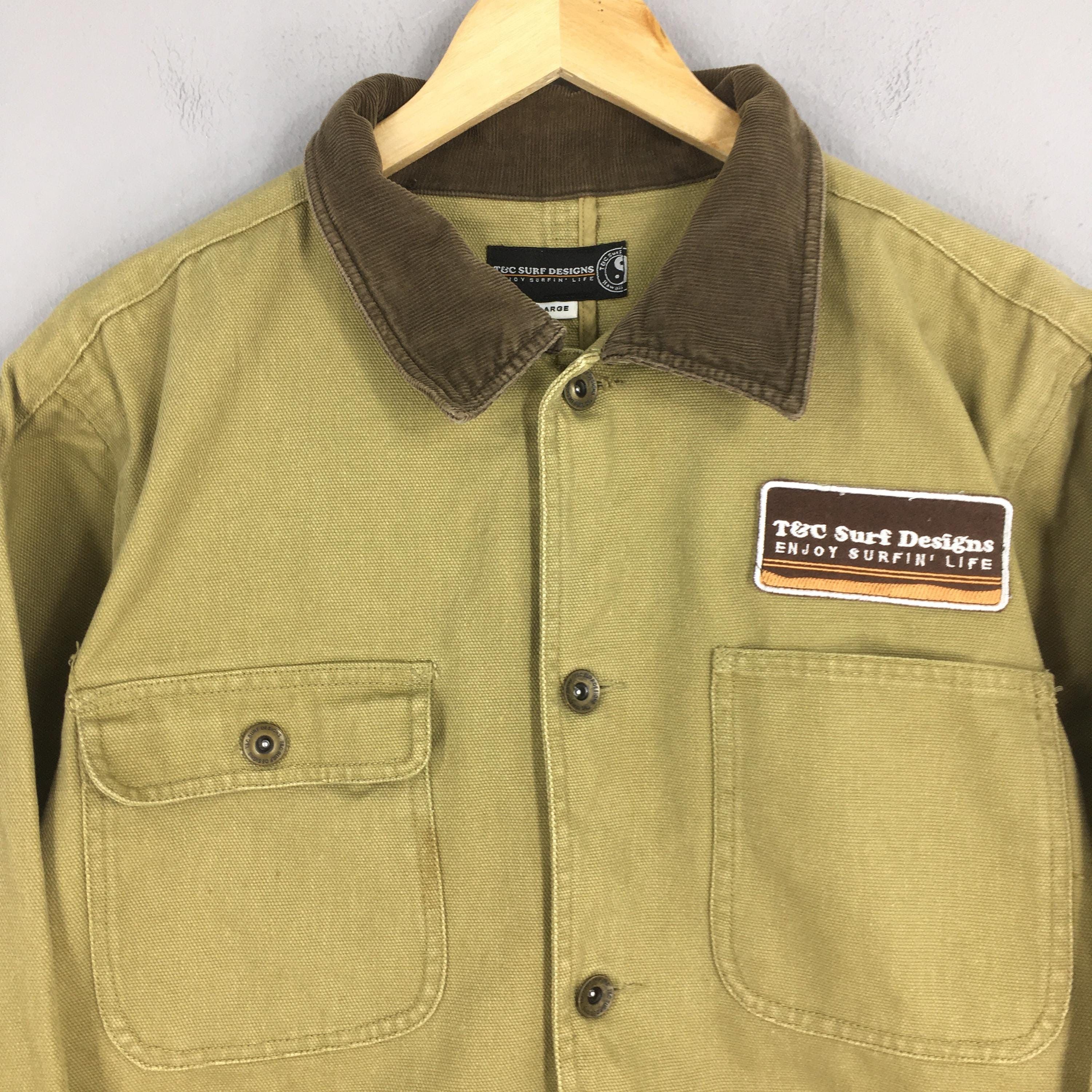 Other Vintage T&C Surf Designs Brown Denim Workers Jacket Large Size US L / EU 52-54 / 3 - 2 Thumbnail