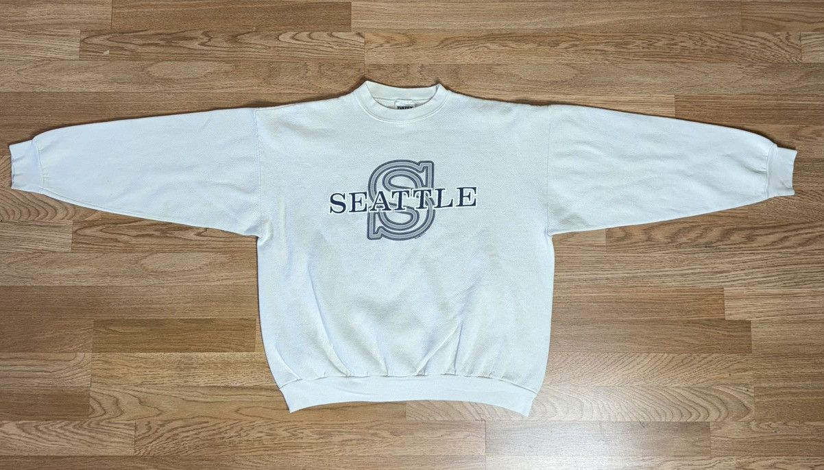Vintage VTG SEATTLE GRAY SPELLOUT CREWECK SWEATSHIRT ADULT XL TULTEX Size US XL / EU 56 / 4 - 2 Thumbnail