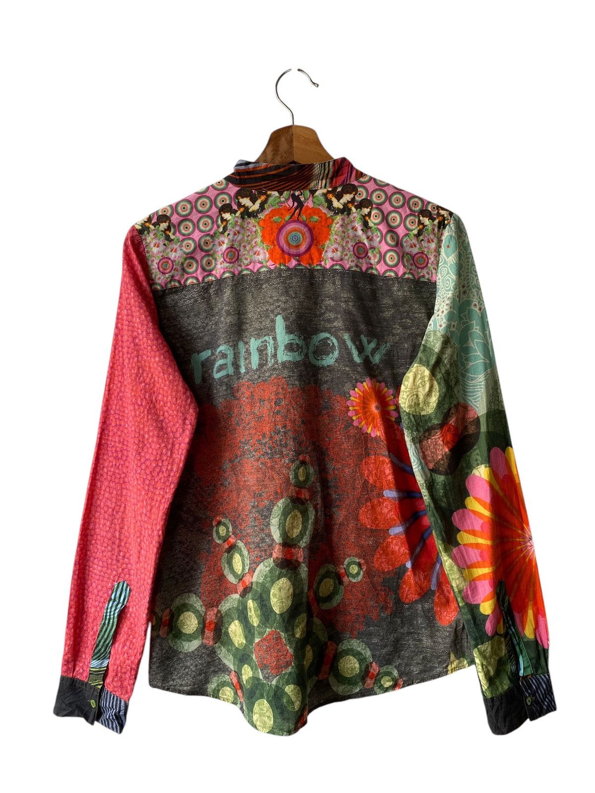 Desigual Desigual Floral Rainbow Design Overprint Long Sleeve Size US M / EU 48-50 / 2 - 2 Thumbnail