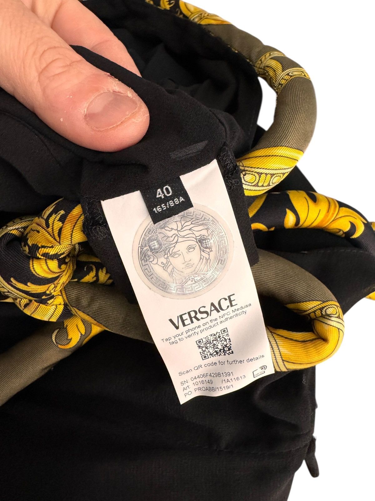 Versace Versace Black Open Back Silk Trim Body Size S / US 4 / IT 40 - 8 Thumbnail