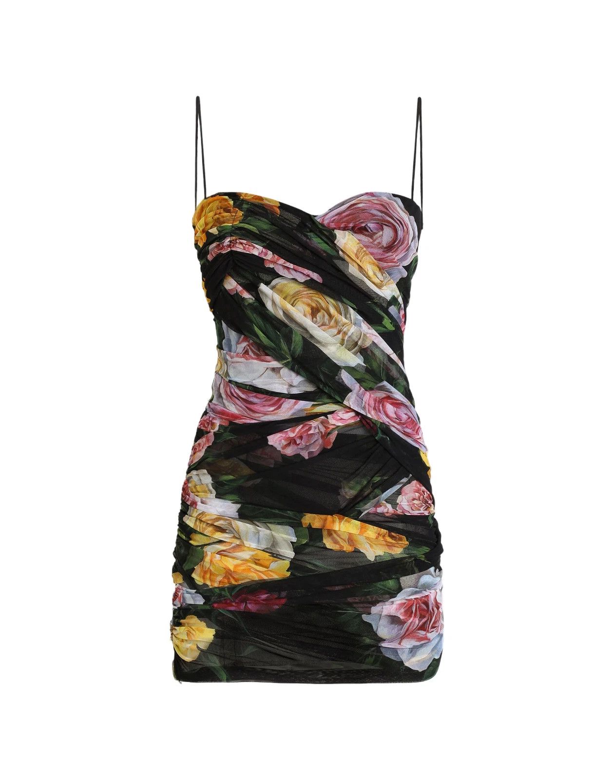 DOLCE&GABBANA Rose Peony Short Tulle Dress New