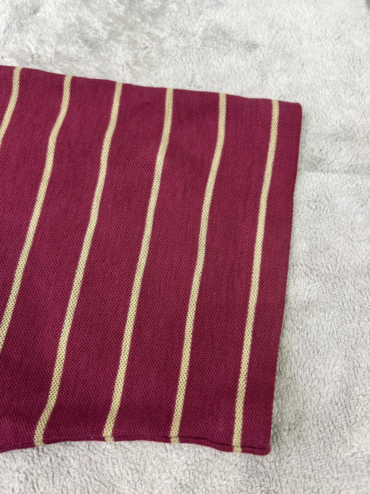 Lacoste Vintage 90s LacosteStripedPoloShirt Pink Beige SingleStitch Size US M / EU 48-50 / 2 - 5 Thumbnail