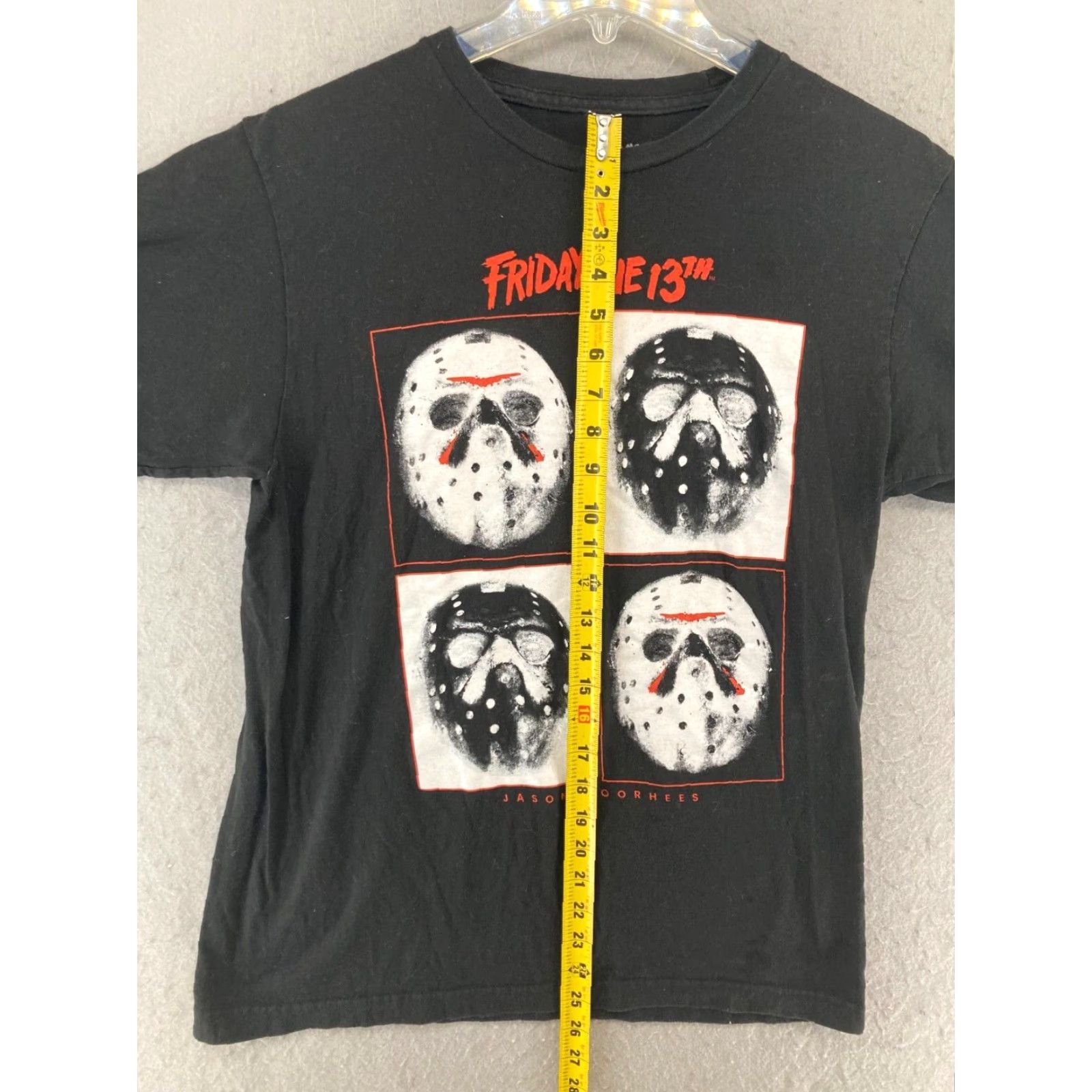 Vintage Friday The 13Th Mens TShirt Medium Black Jason Icona Pop Mask Halloween Shirt Mens Size US M / EU 48-50 / 2 - 3 Thumbnail