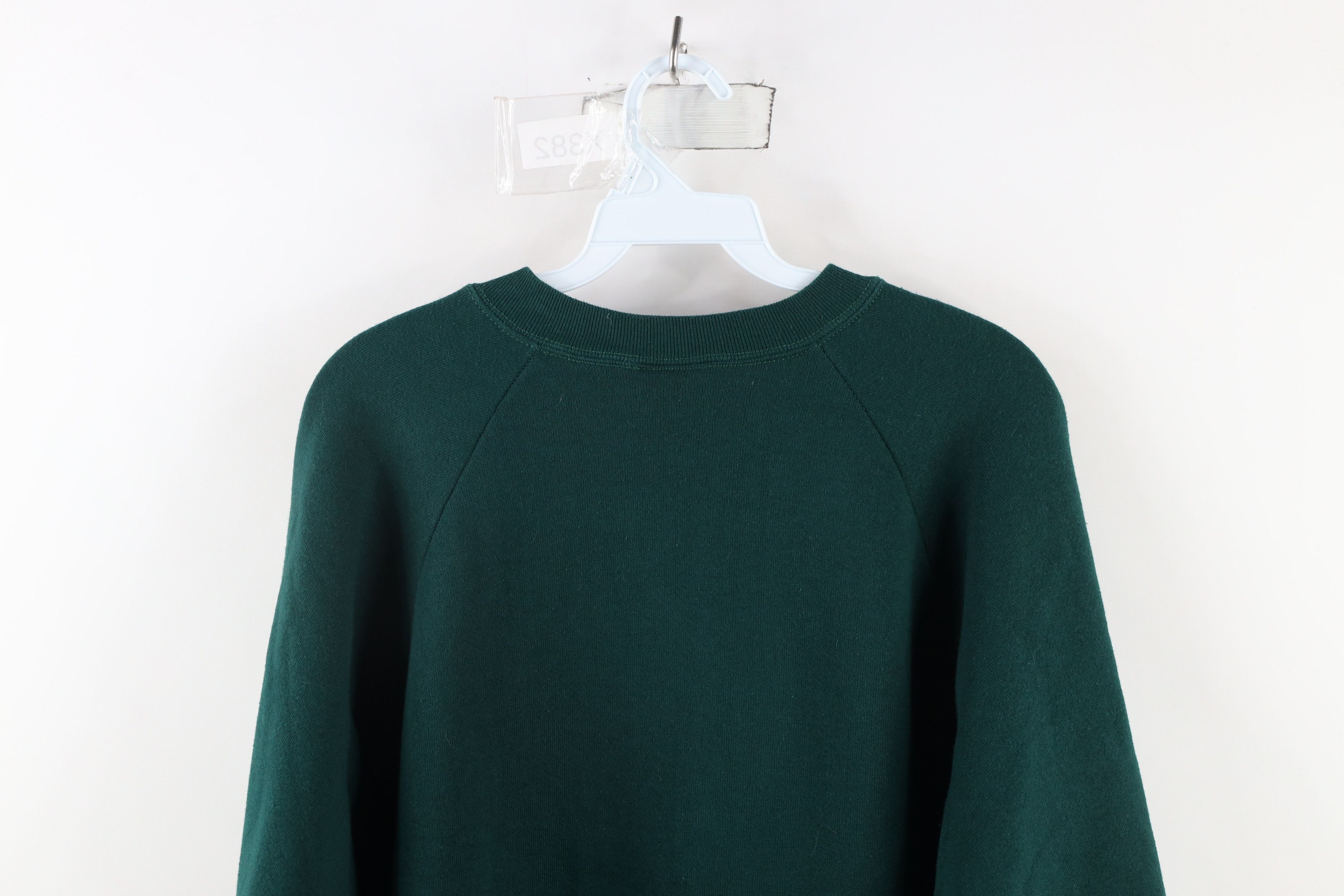 Vintage Vintage 90s Streetwear Heavyweight Crewneck Sweatshirt Green Size US XL / EU 56 / 4 - 6 Thumbnail