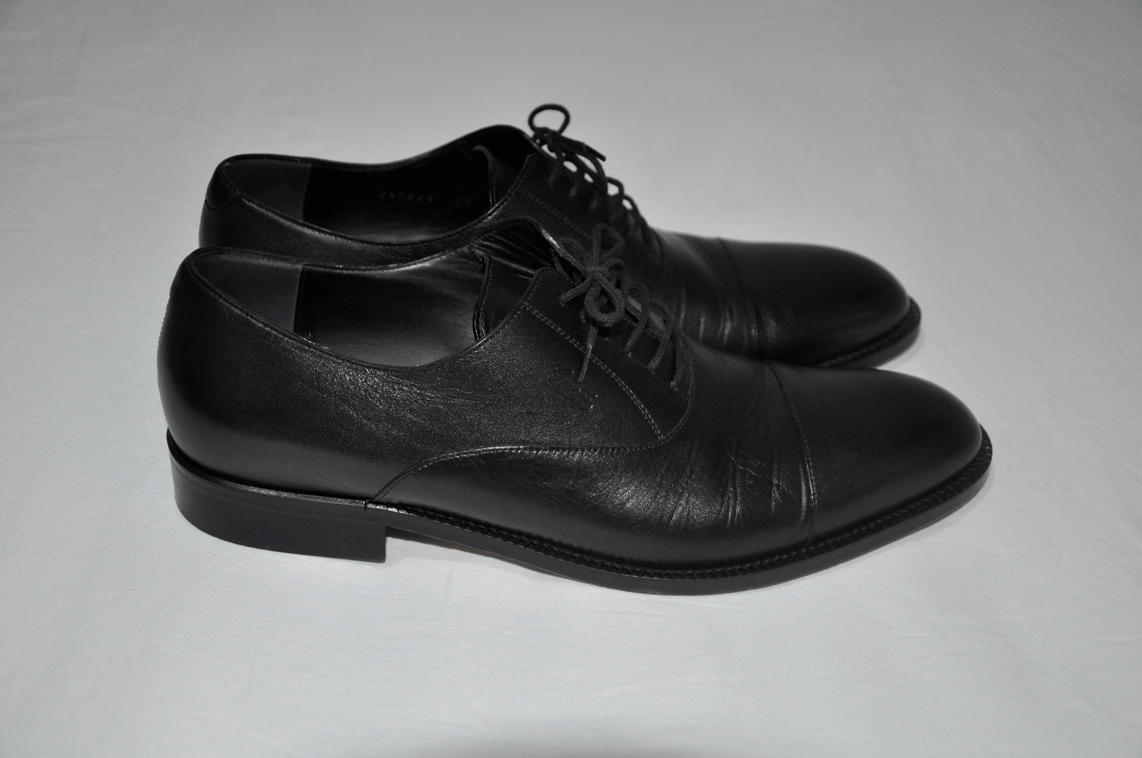 Gucci GUCCI BLACK BOVINE LEATHER CLASSIC SIGNATURE OXFORD LACE-UPS Size US 10.5 / EU 43-44 - 6 Thumbnail