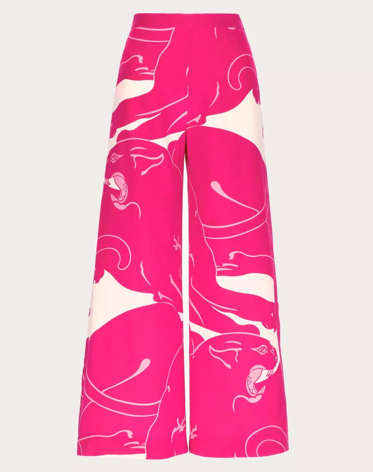 Valentino o1s1wg110625 Cady Panther Trousers in Pink Size 30" / US 8 / IT 44 - 1 Thumbnail