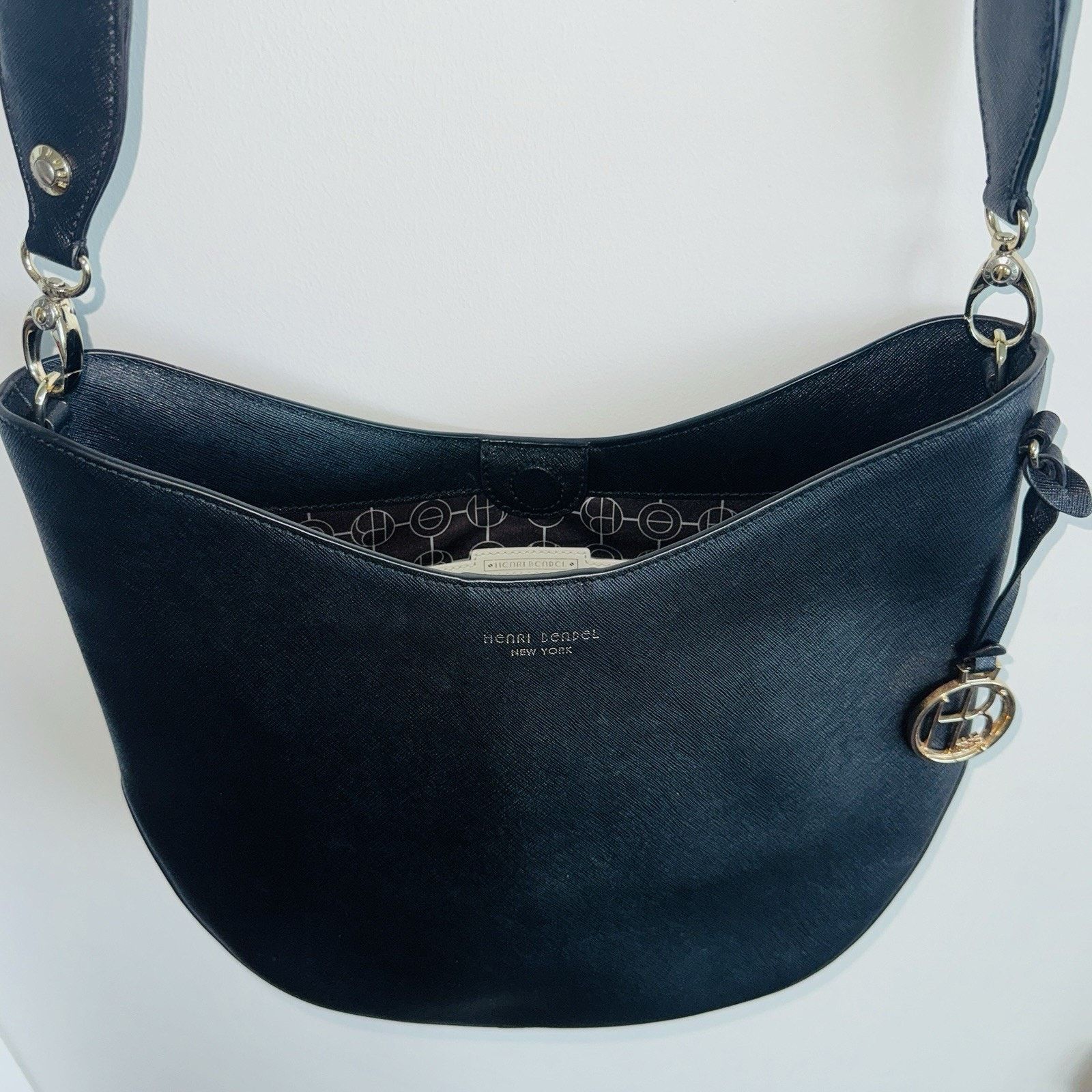 Henri Bendel Henri Bendel West 57th Hobo Crossbody Bag Handbag Black Size ONE SIZE - 12 Thumbnail