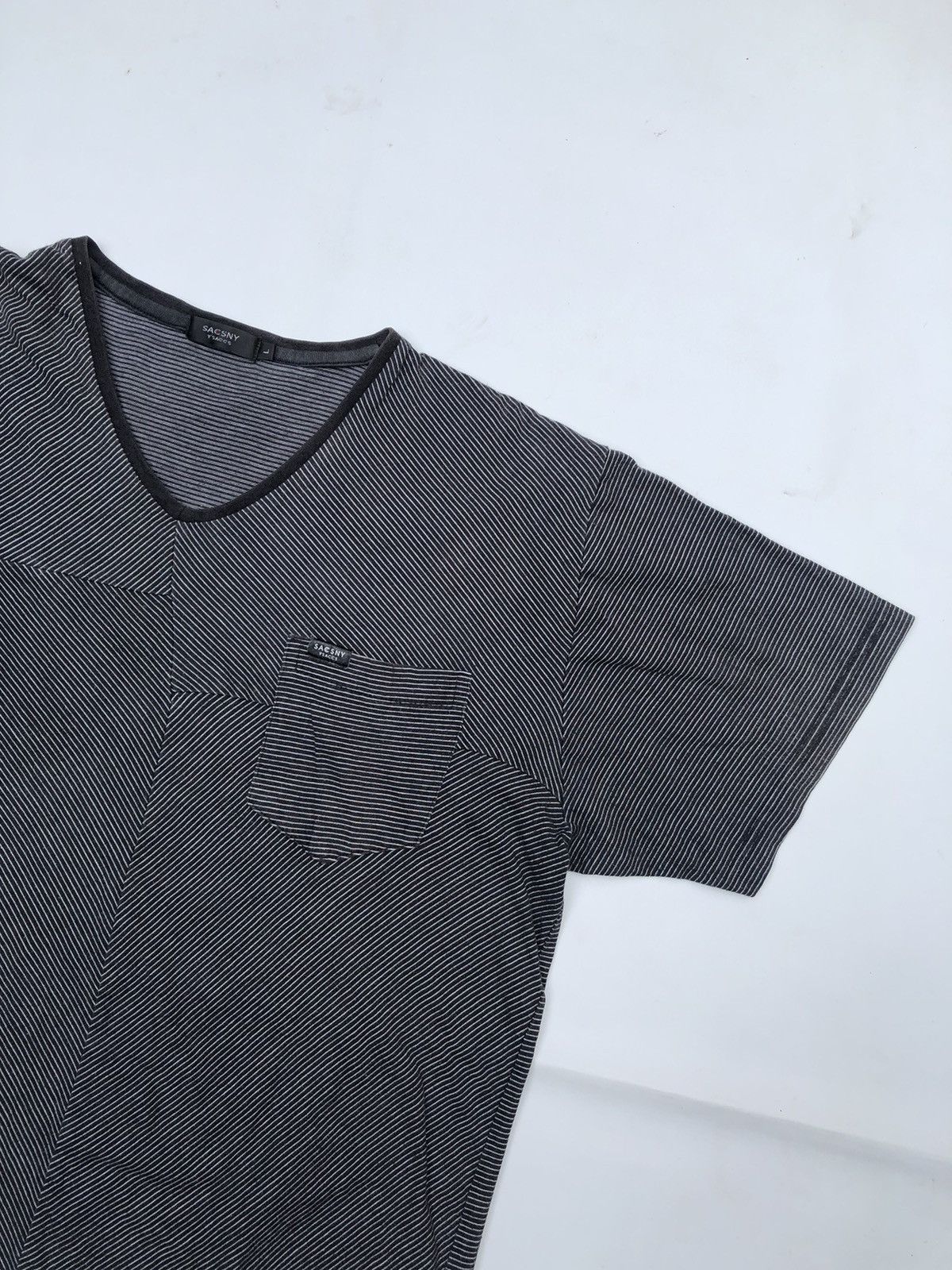 Yohji Yamamoto Vintage SacsnyYsaccs Patchwork by Yohji Yamamoto Stripe Size US L / EU 52-54 / 3 - 3 Thumbnail