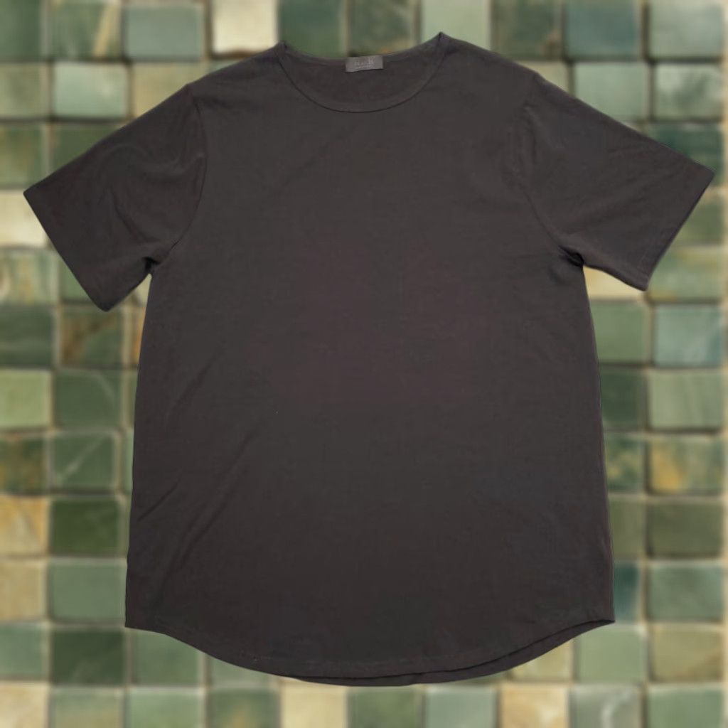 Vintage Nuuds Shirt Mens XL Black Short Sleeve Crewneck Stretch Cotton Blend Curved Hem Size US XL / EU 56 / 4 - 1 Thumbnail