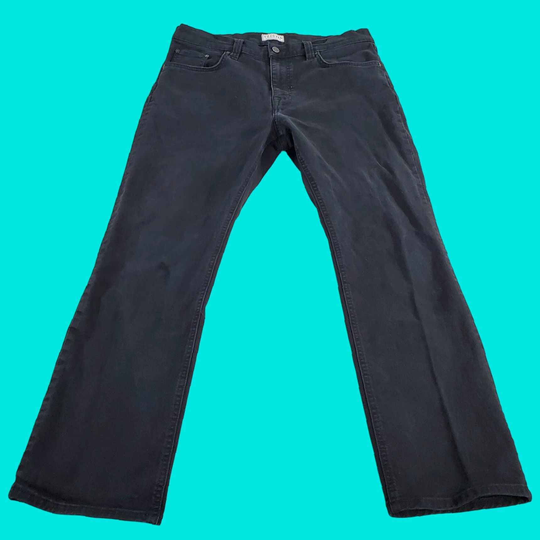 Tecovas Tecovas Jeans Mens 34x28 Black Straight Leg Denim Ranch Wear Western Pants Jeans Shoes? Size US 34 / EU 50 - 1 Thumbnail