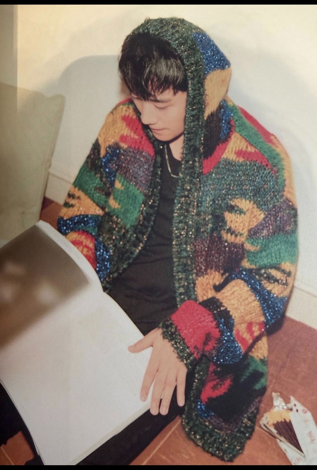 Saint Laurent Paris Saint Laurent Paris 18FW Rainbow Lurex Knit Hooded Cardigan Size US XL / EU 56 / 4 - 8 Thumbnail