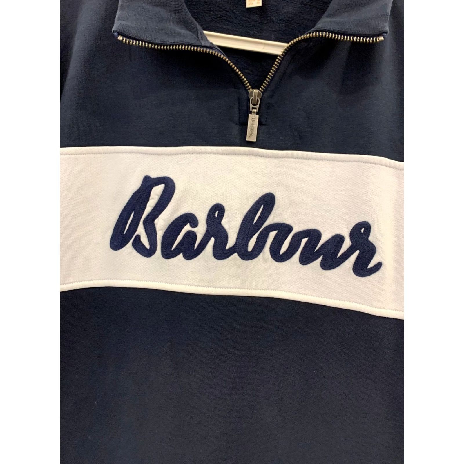 Barbour Barbour Otterburn 1/4 Zip Sweatshirt Men’s Small Navy Logo Cotton Pullover Slat 1990s Leather? Size US S / EU 44-46 / 1 - 5 Thumbnail