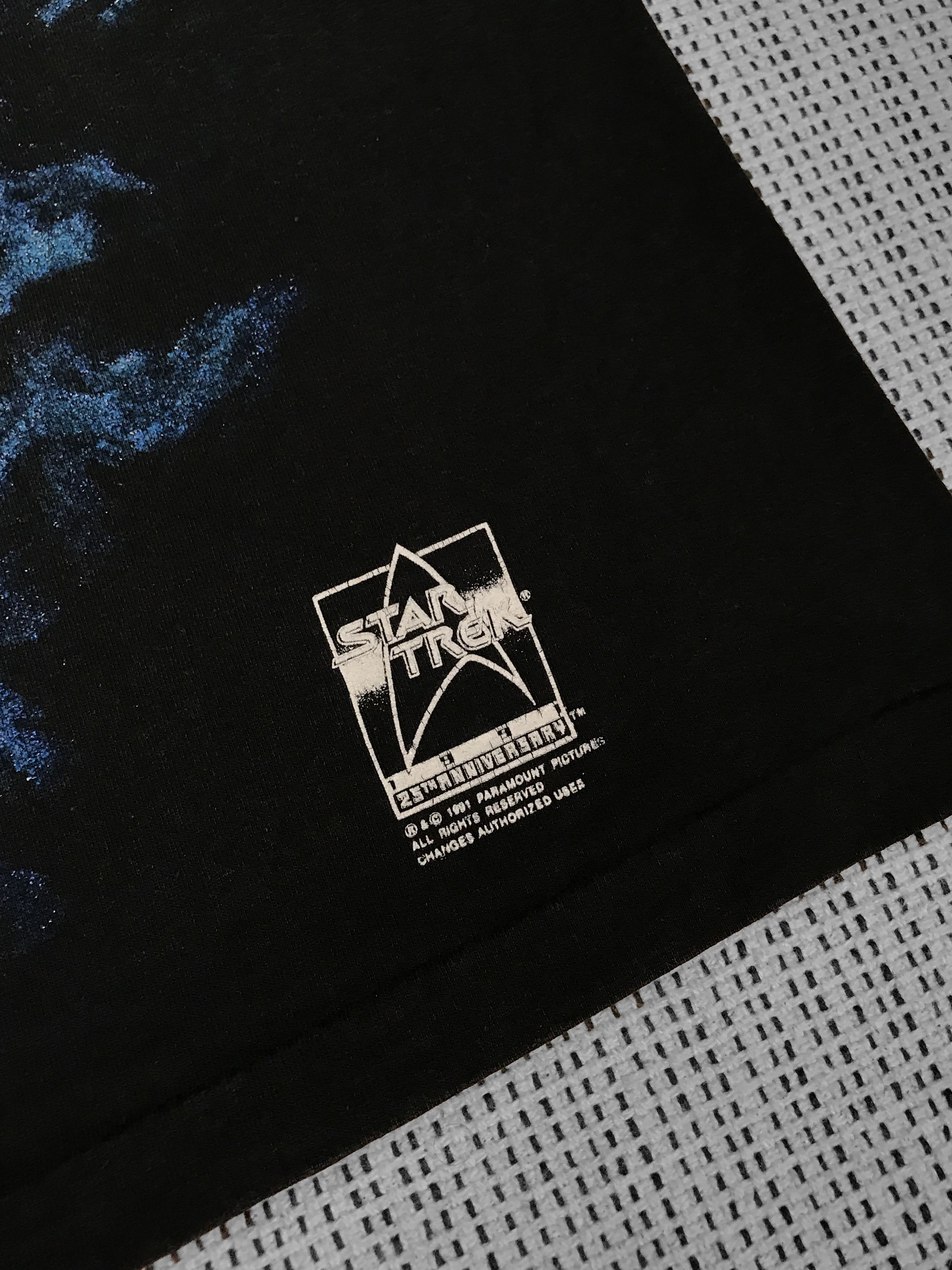 Anvil × Vintage Black vintage 1991 Star Trek AOP T-shirt (M) Size US M / EU 48-50 / 2 - 3 Thumbnail