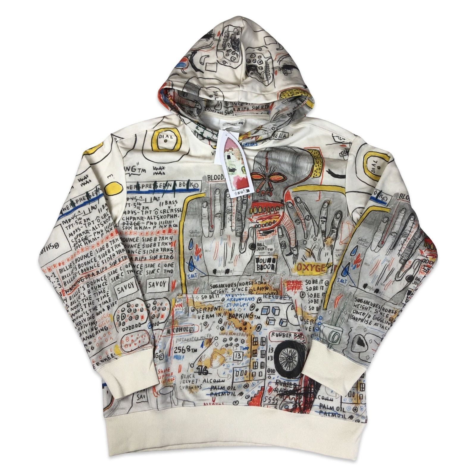 H&M × Jean-Michel Basquiat × Who Decides War H&M Who Decides War x Basquiat x Ev Bravado Graffiti Hoodie Size US M / EU 48-50 / 2 - 1 Thumbnail