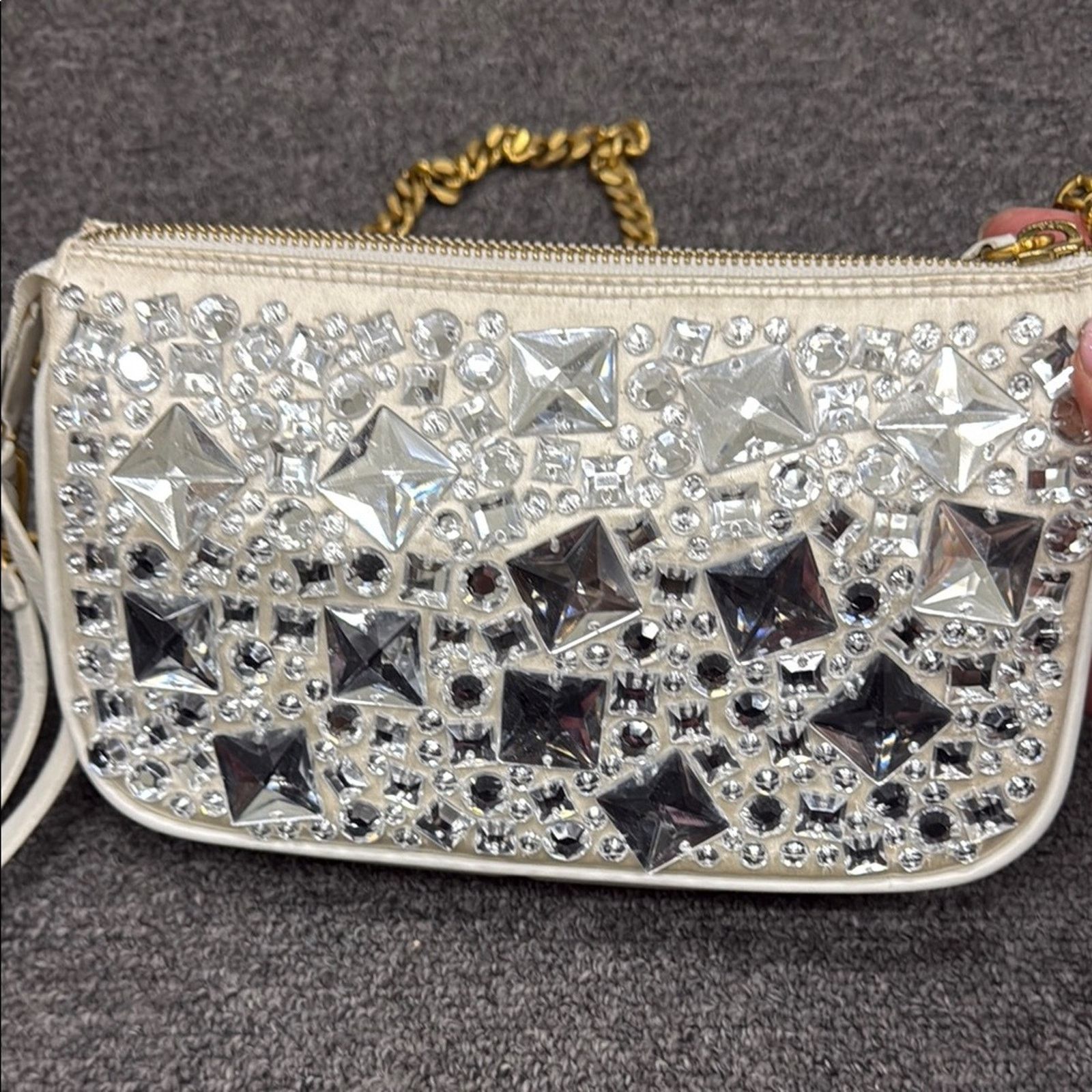 Blumarine NWT Blumarine Gold Chain Embellished Women's Shoulder Bag Size ONE SIZE - 2 Thumbnail