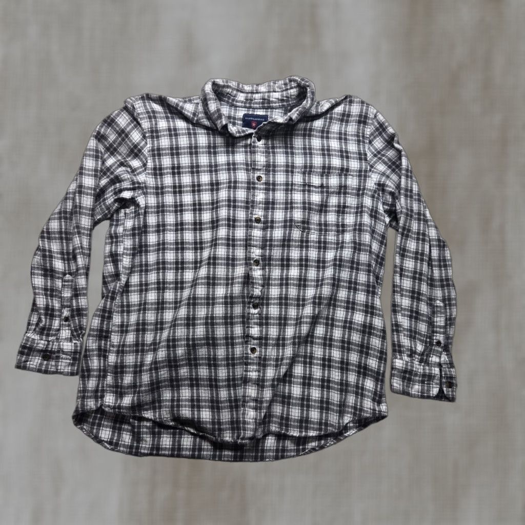 Vintage Saddlebred Shirt Casual Plaid Brown Check Flannel Button-Up Adult Men's XL Size US XL / EU 56 / 4 - 1 Thumbnail