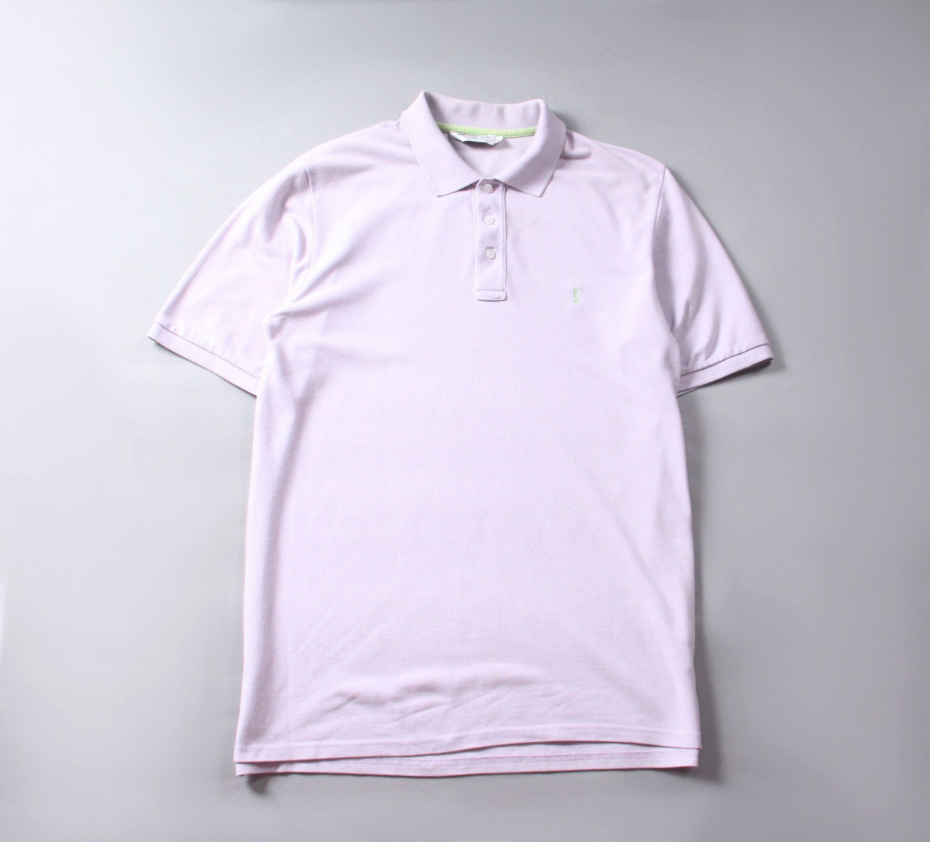 YSL Yves Saint Laurent Polo Shirt Pink Tee Pour Homme M