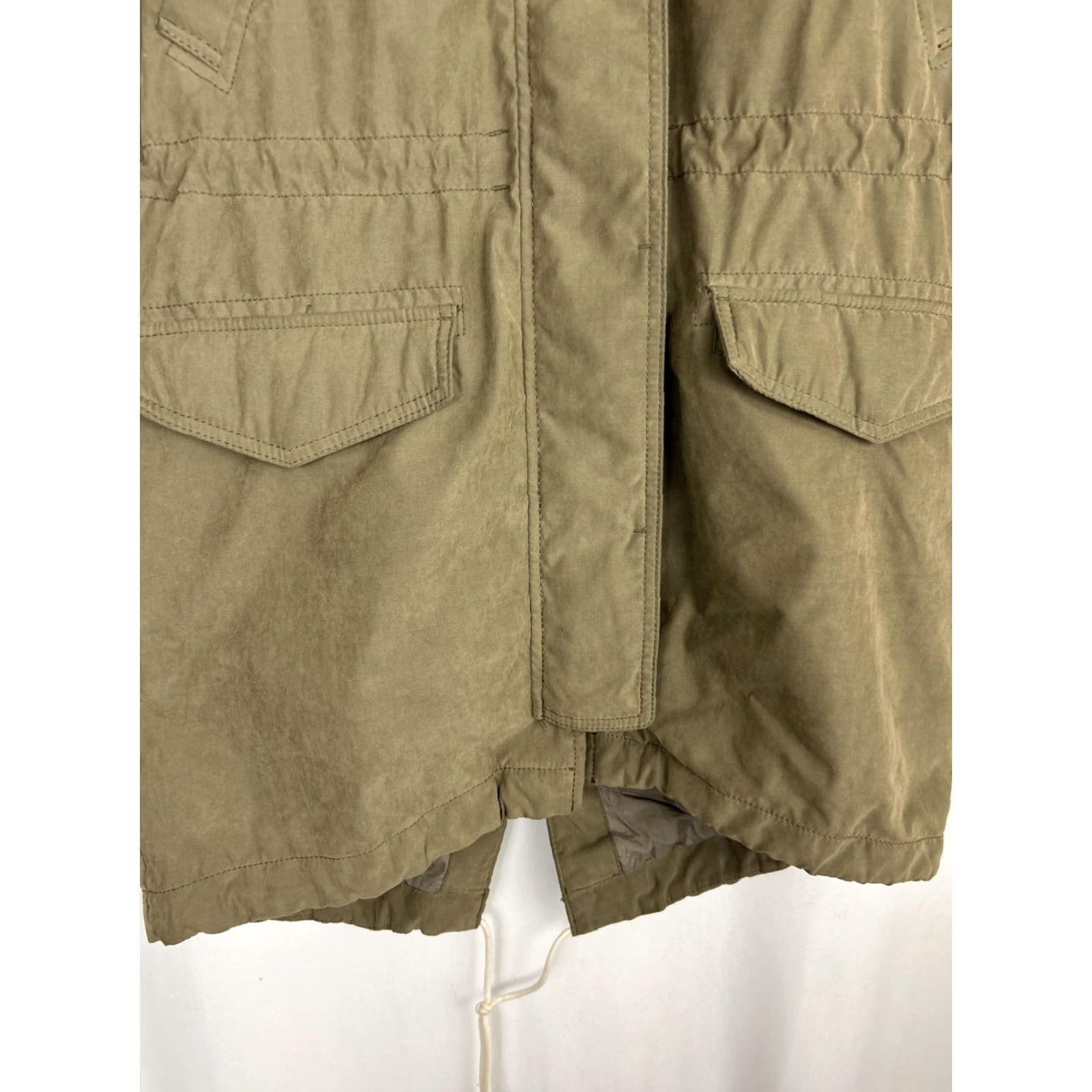 Abercrombie & Fitch Abercrombie Womens Small Olive Green Full Zip Suede Faux Fur Lined Parka Jacket Size S / US 4 / IT 40 - 5 Thumbnail