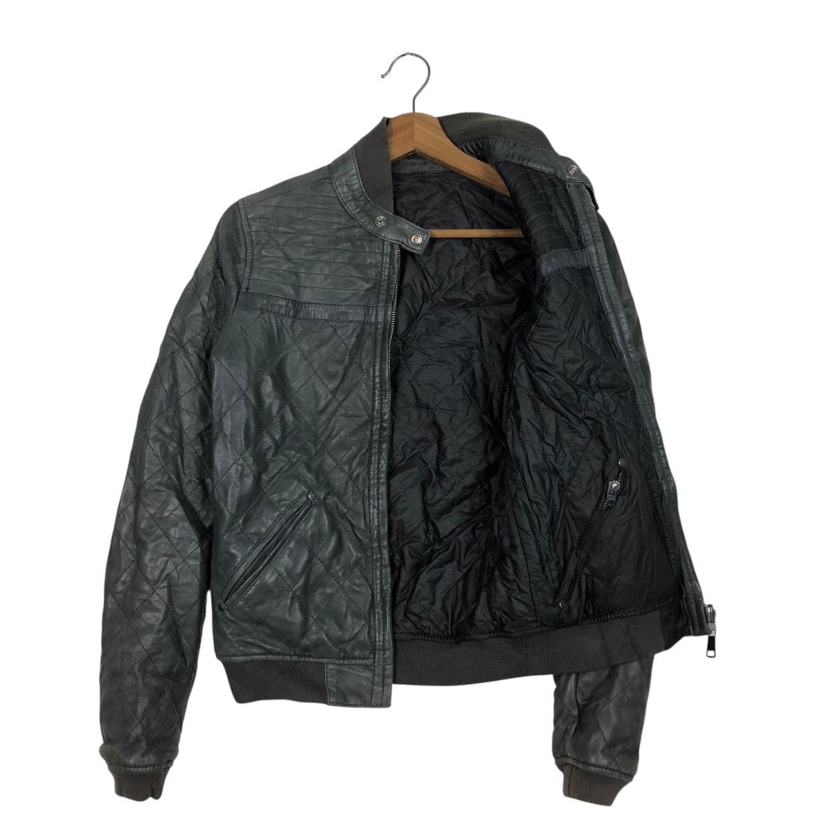Diesel 📌Rich Black Biker Leather Jacket Diesel Bondage Design Size US XS / EU 42 / 0 - 12 Thumbnail