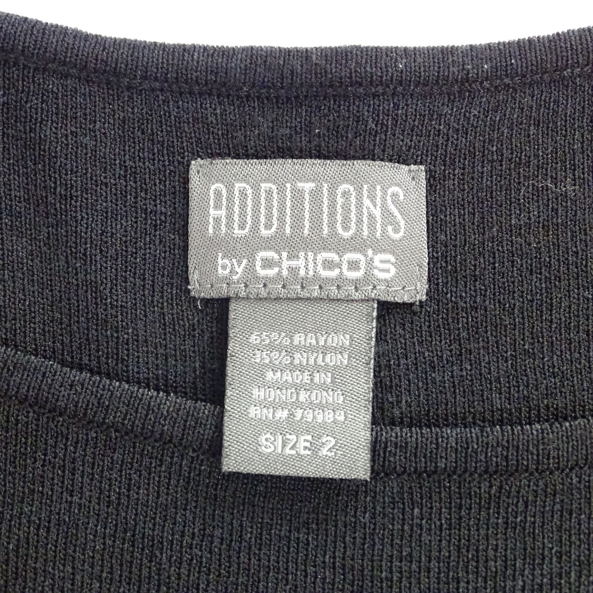 Chicos Vintage 90s Additions By Chicos Women Black Sleeveless Knit Size L / US 10 / IT 46 - 4 Thumbnail