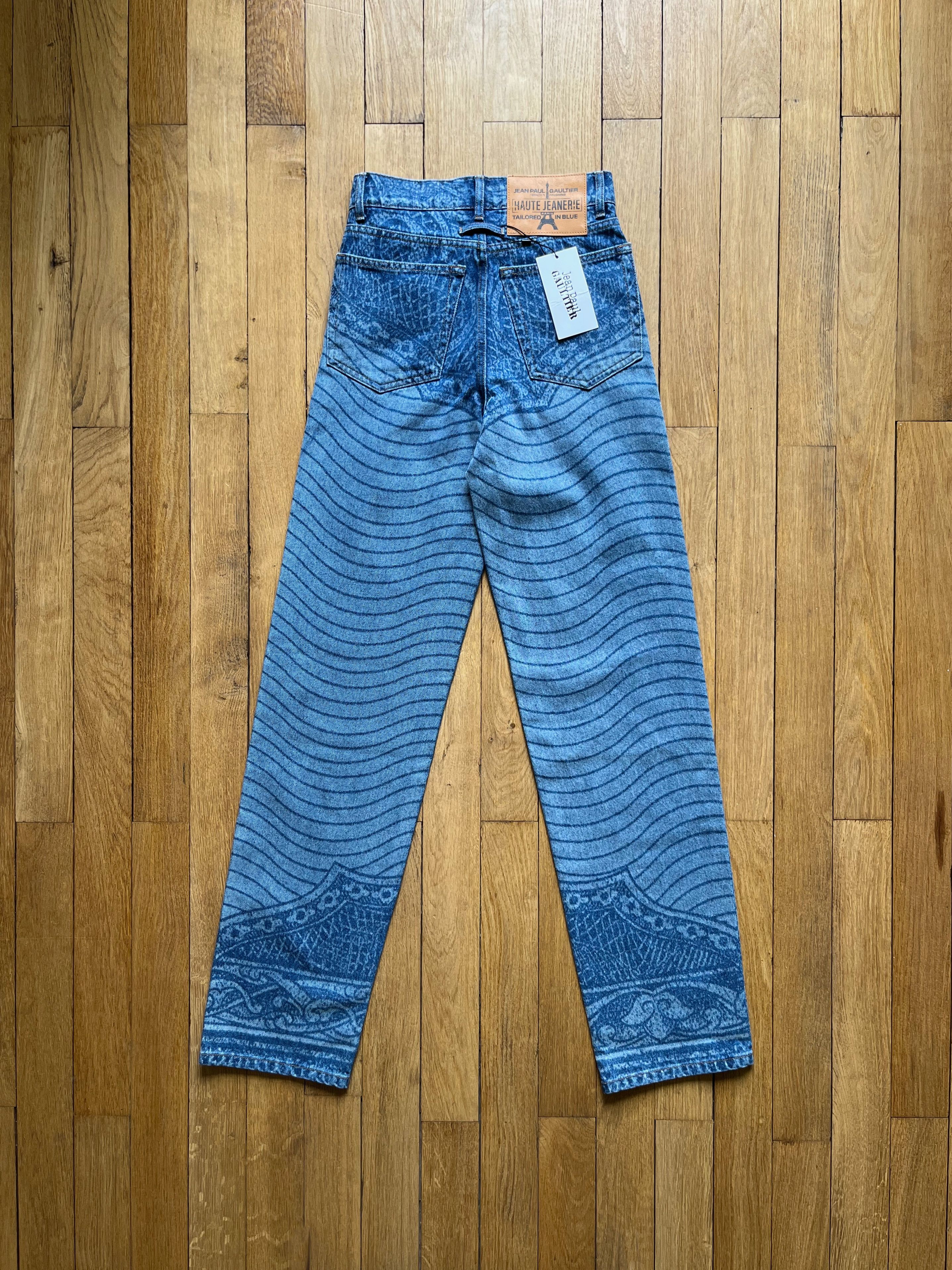 Jean Paul Gaultier Jean Paul Gaultier money print jeans Size 23" - 2 Thumbnail