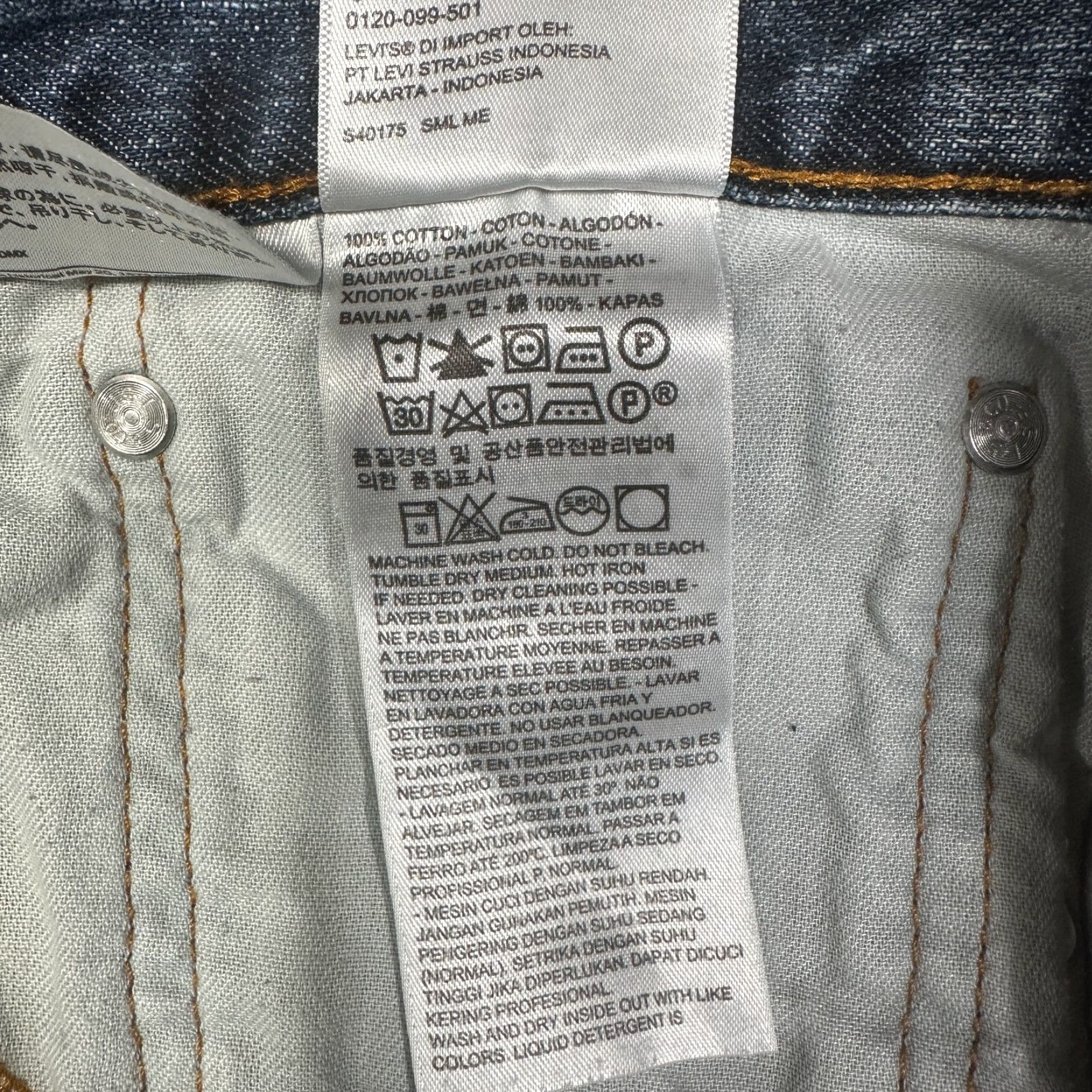 Levi's Levi's 505 Jeans Mens 36 Regular Cotton Denim Straight 5-Pocket Logo Blue Jeans Modern Classic Mens Size US 36 / EU 52 - 5 Thumbnail