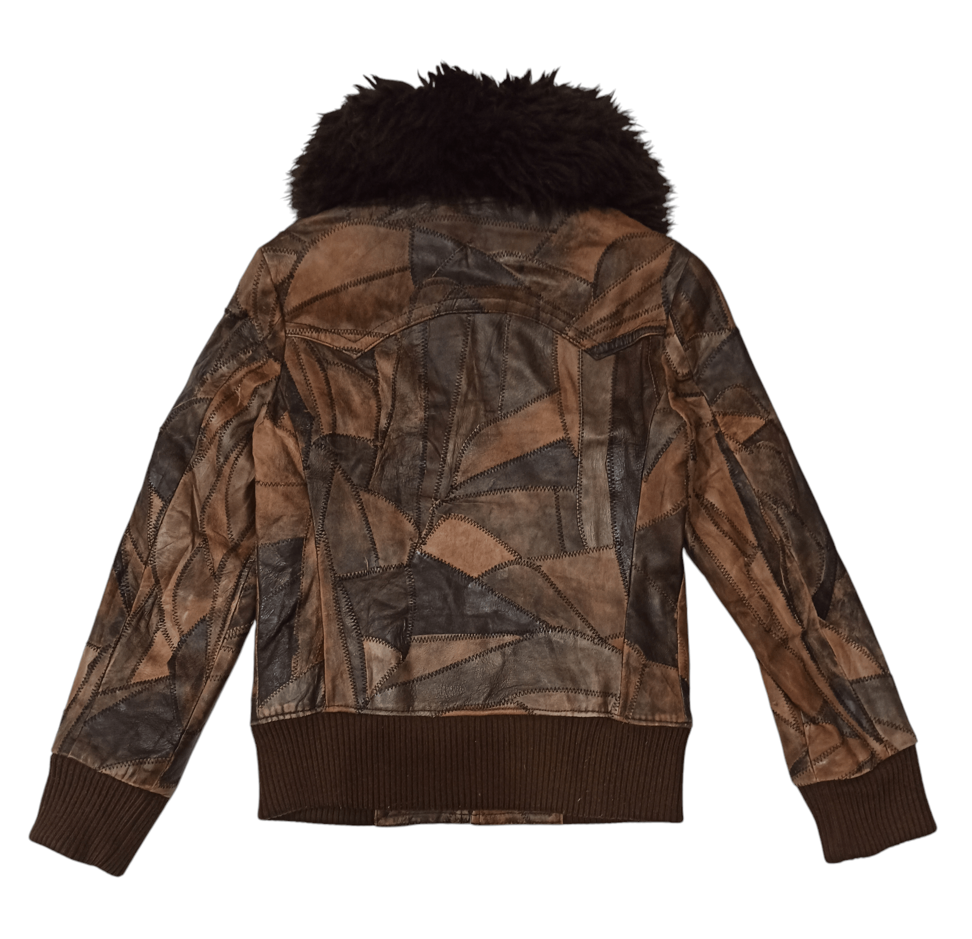 Hysteric Glamour Vintage Hysteric Glamour Patchwork Leather Jacket with Fur Size S / US 4 / IT 40 - 3 Thumbnail