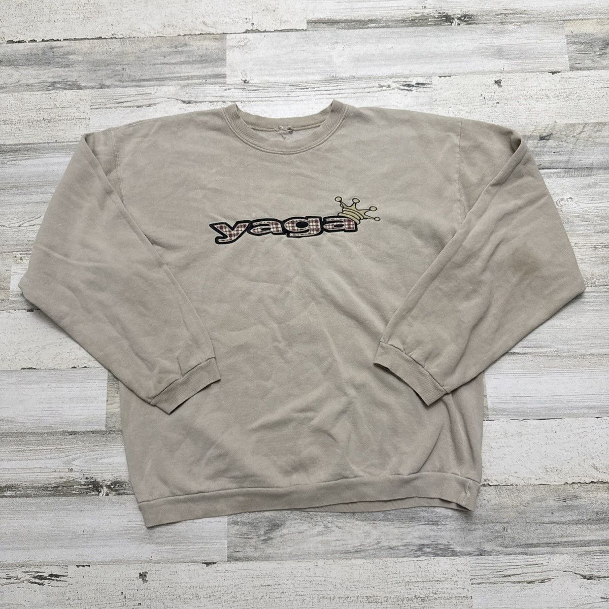 Vintage Vintage 90s YAGA Skateboarding Crew Sweatshirt Crown XL/XXL Size US XL / EU 56 / 4 - 1 Thumbnail