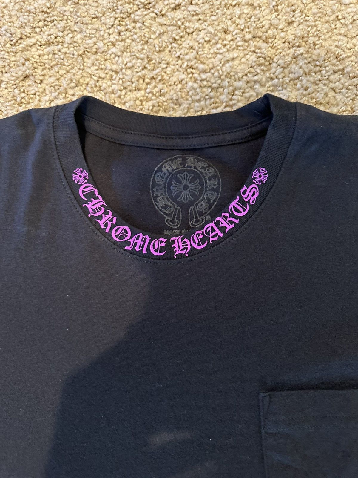 Chrome Hearts Chrome Hearts Pink Neck Logo T-Shirt Size US L / EU 52-54 / 3 - 2 Thumbnail