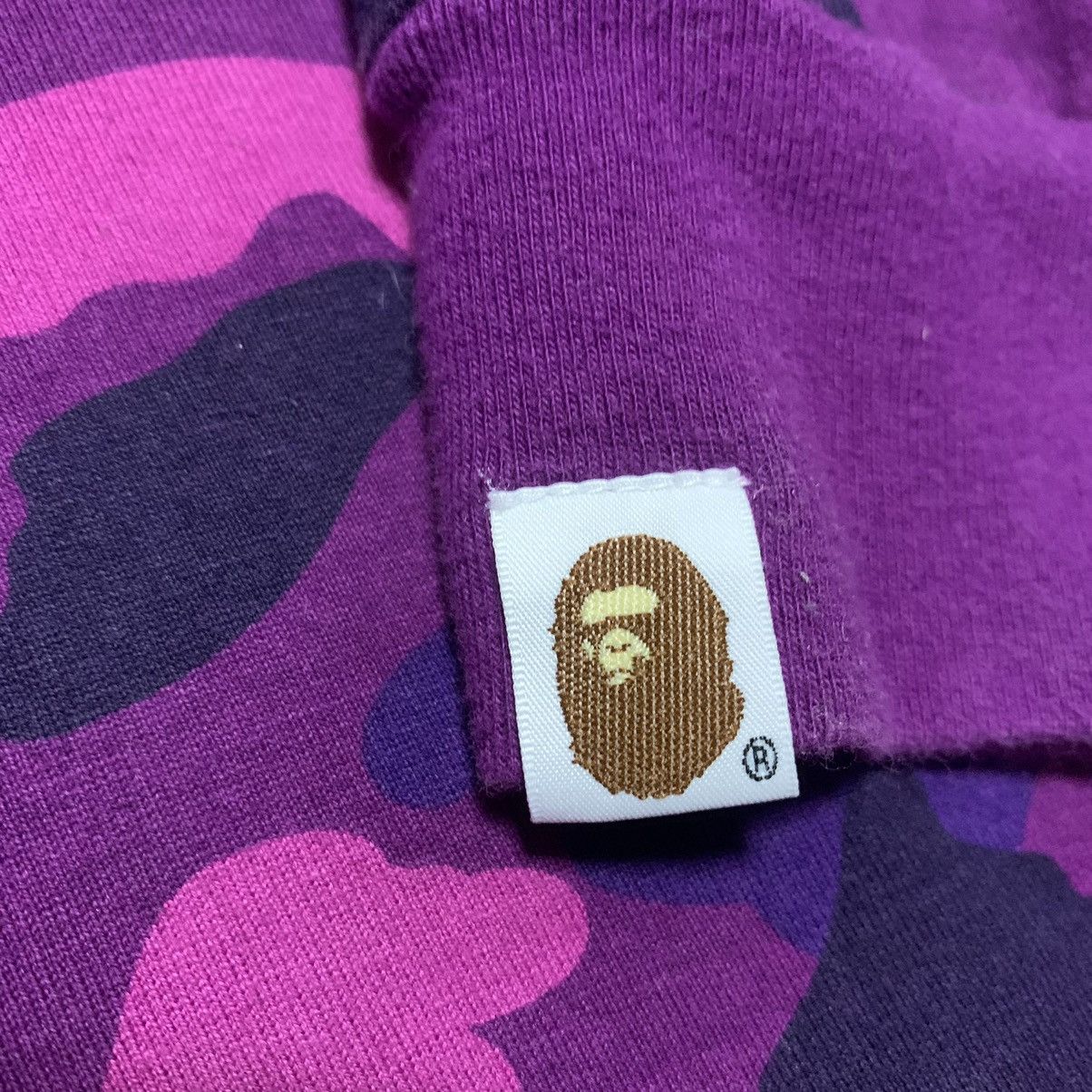 Bape Bape Medium Shark Purple Camo Long Sleeve Tee A Bathing Ape Size US M / EU 48-50 / 2 - 7 Thumbnail