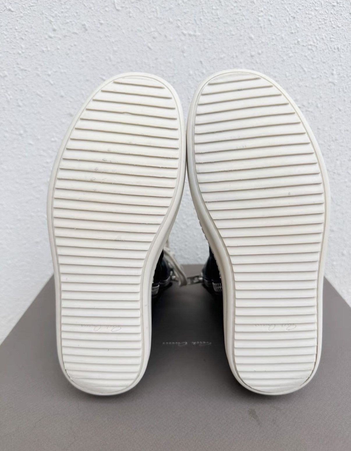 Rick Owens Rick Owens high-top shoes, inverted triangle black and white Size US 7 / IT 37 - 8 Thumbnail
