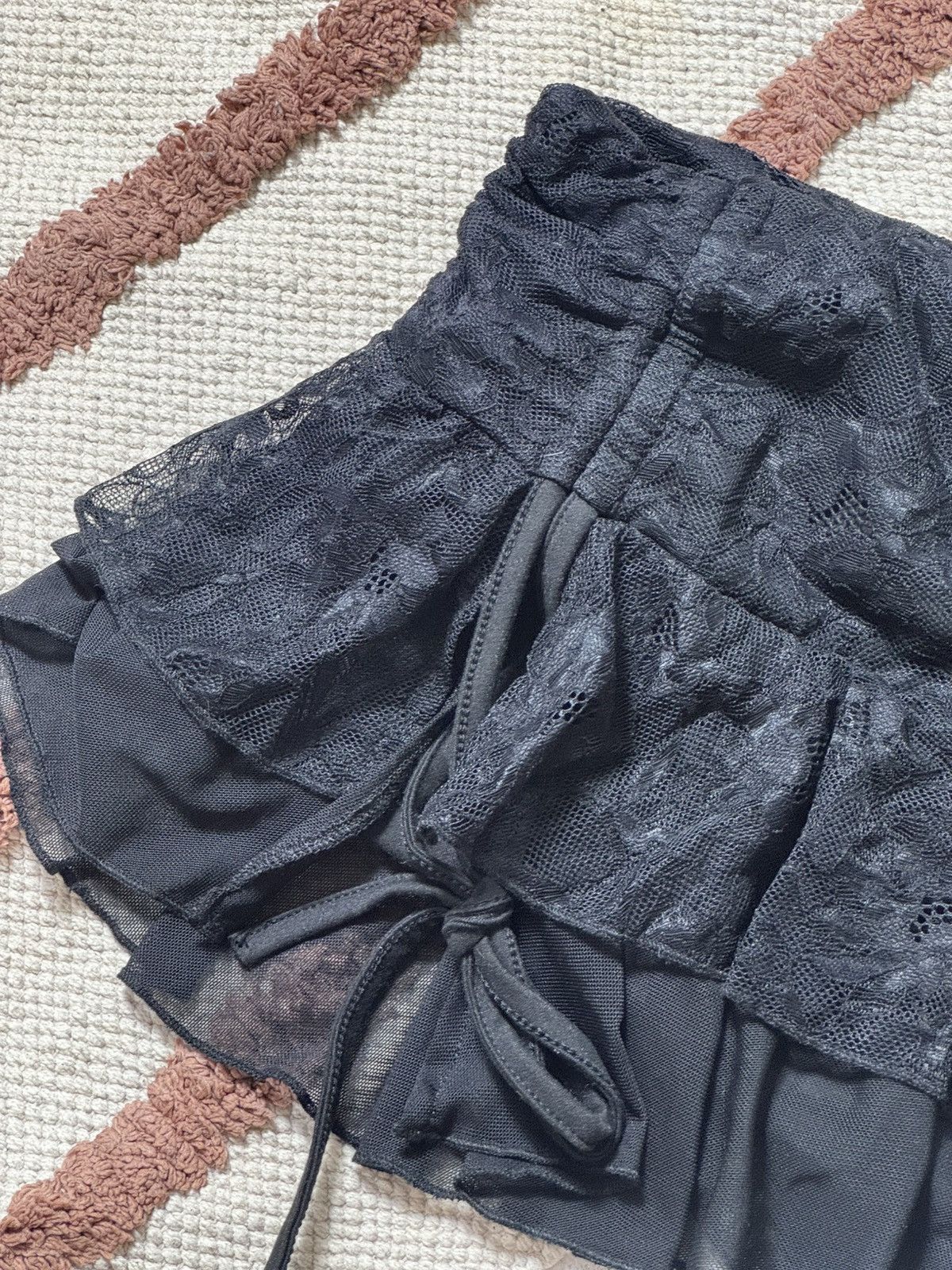 Other VINTAGE MESH RUSHES 2000s SKIRT / SHORTS Size 30" / US 8 / IT 44 - 5 Thumbnail