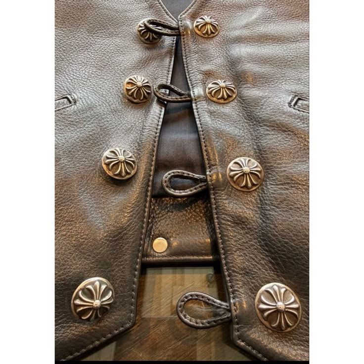 Chrome Hearts CH 8B Leather Vest Size US S / EU 44-46 / 1 - 5 Thumbnail