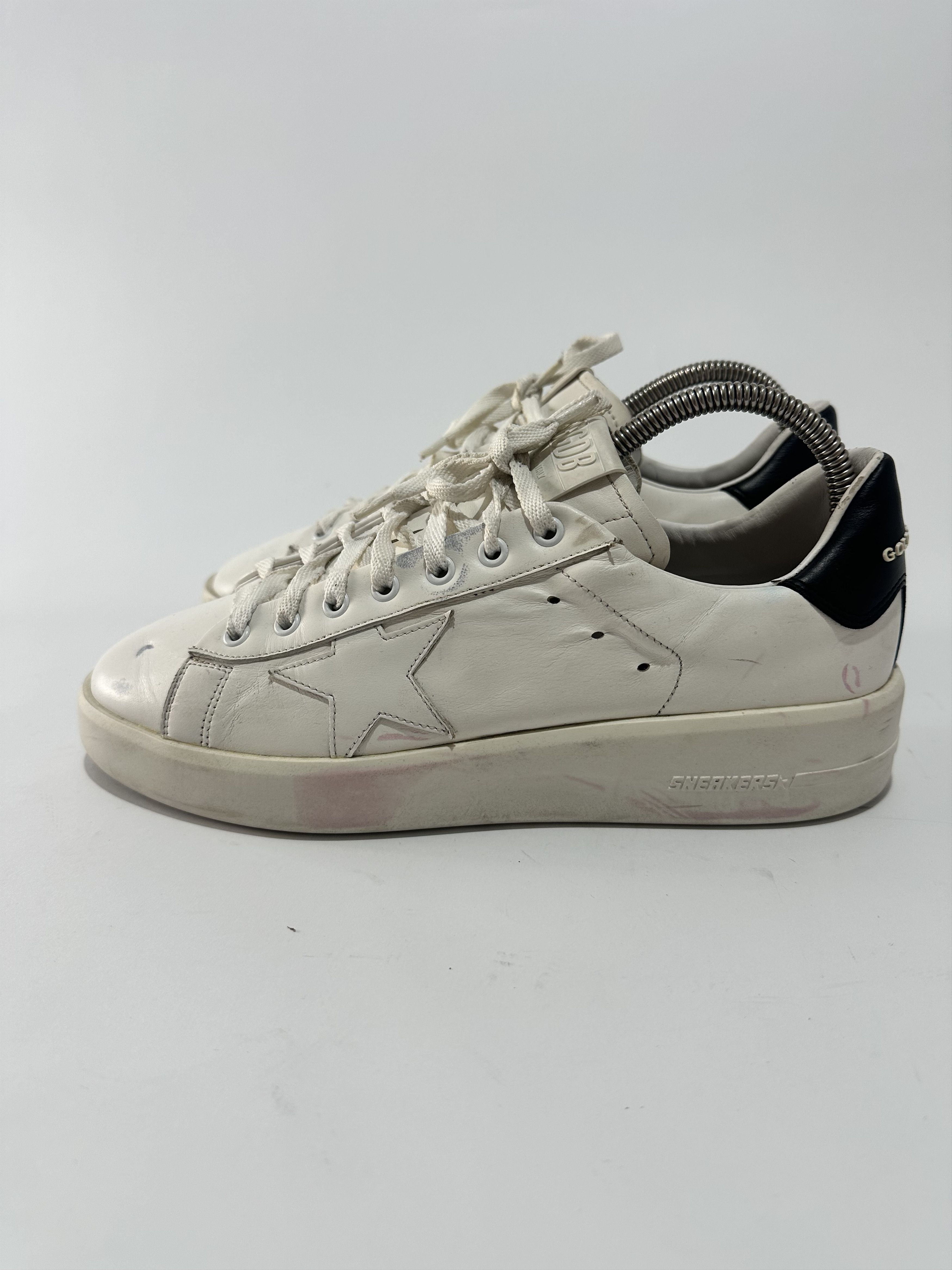 Golden Goose Golden Goose White Leather Pure Star Sneakers Size 41 Size US 8 / EU 41 - 1 Thumbnail