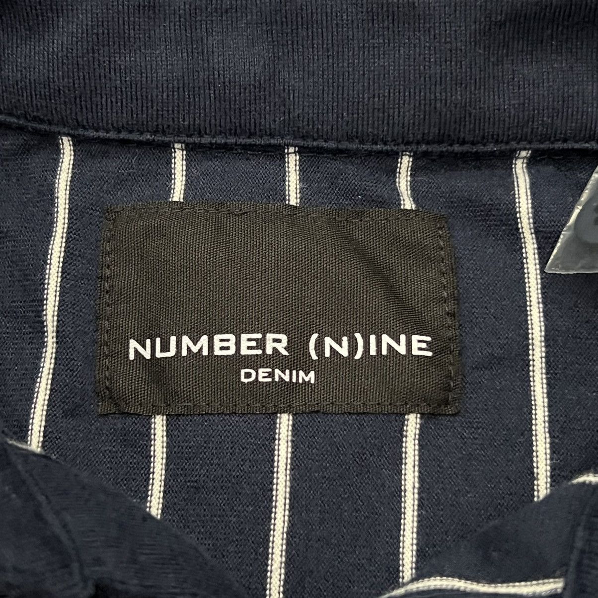 Number (N)ine Number (N)ine Striped Rubber Print Collar Polo Shirt Size US S / EU 44-46 / 1 - 11 Thumbnail