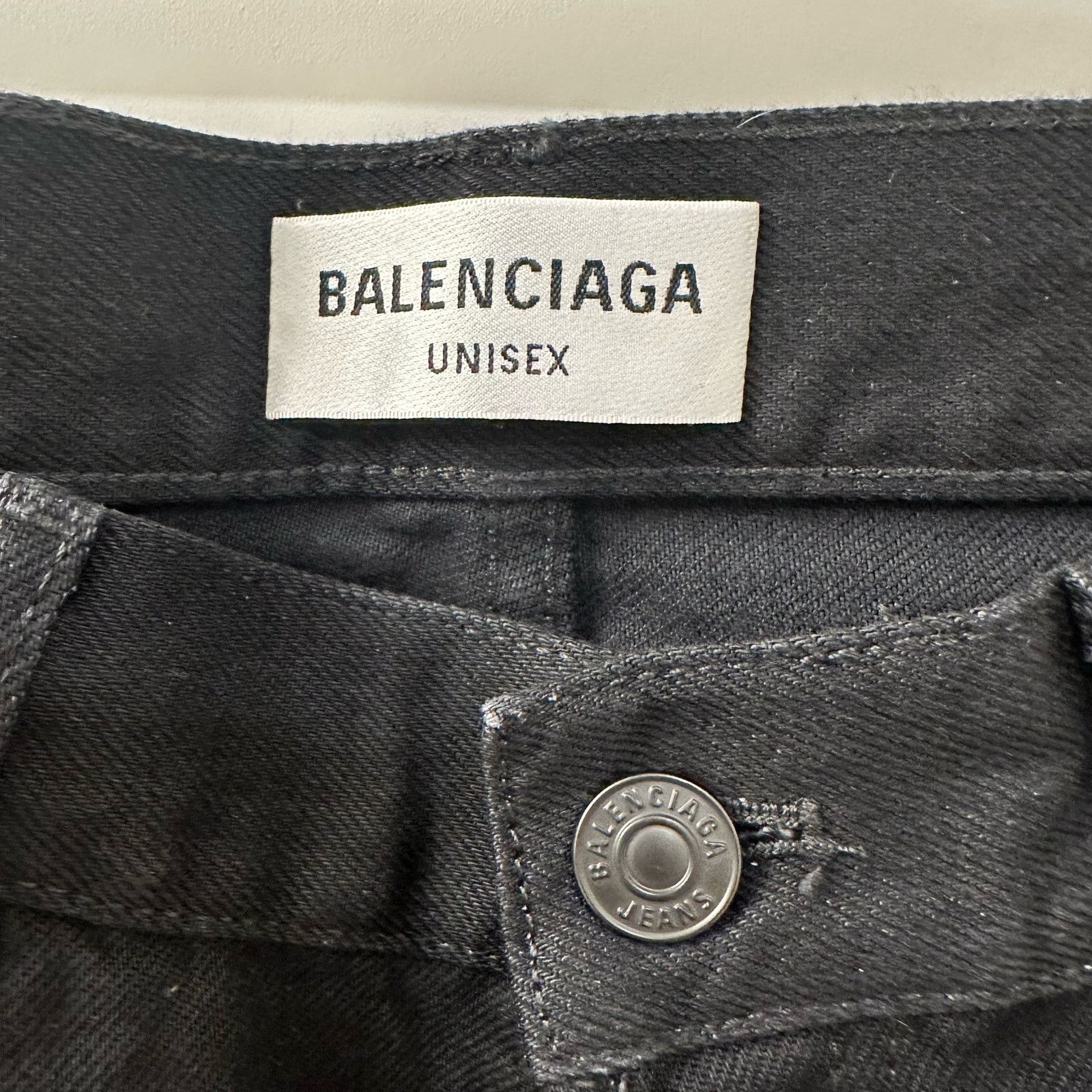 Balenciaga FW22 NEW Balenciaga Lost Tape Unisex Distressed Black Jeans Size US 32 / EU 48 - 5 Thumbnail