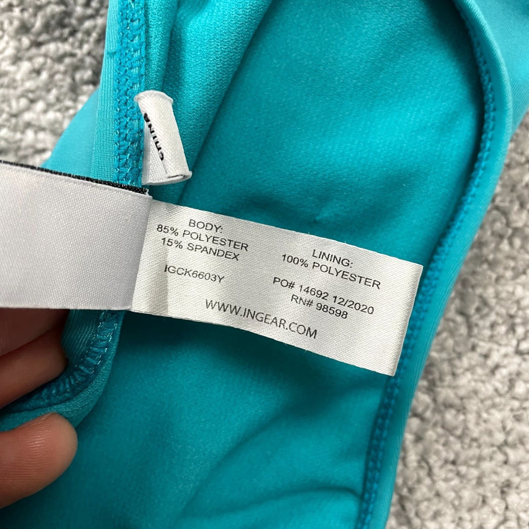 Vintage Ingear Bikini Top Women 10/12 Blue Ruffles Wide Strap Swimwear Beach Summer Size L / US 10 / IT 46 - 5 Thumbnail