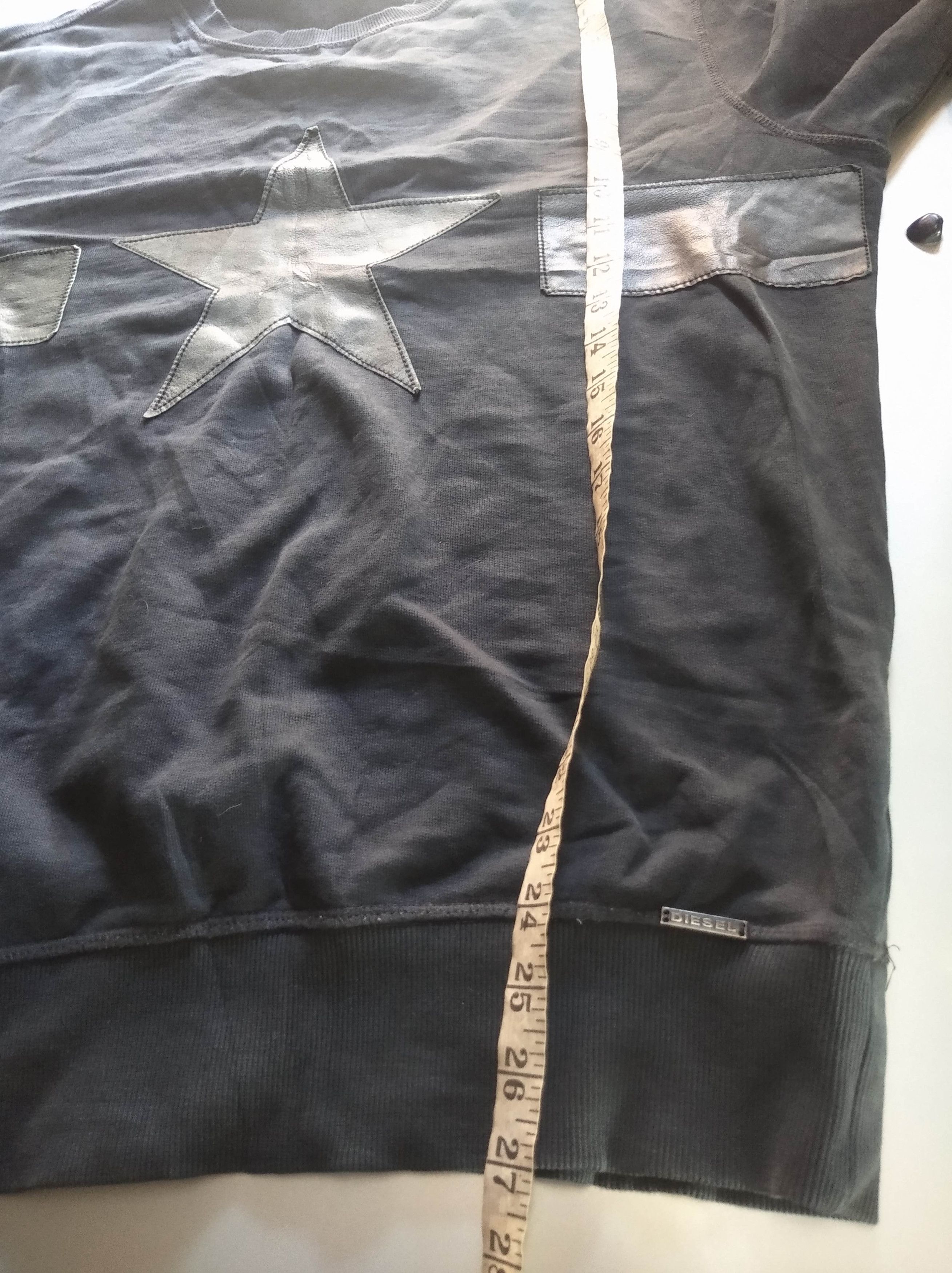 Diesel × Japanese Brand Diesel 90s Vintage Center Leather Logo Y2K Sweatshirt Size US M / EU 48-50 / 2 - 3 Thumbnail