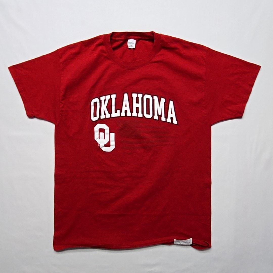 Hanes Oklahoma Sooners Football Shirt Graphic Red L University Tee Size US L / EU 52-54 / 3 - 1 Thumbnail
