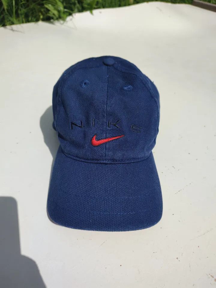 Nike Vintage Nike Hat Corduroy 80s - 90’S Blue Size ONE SIZE - 10 Thumbnail