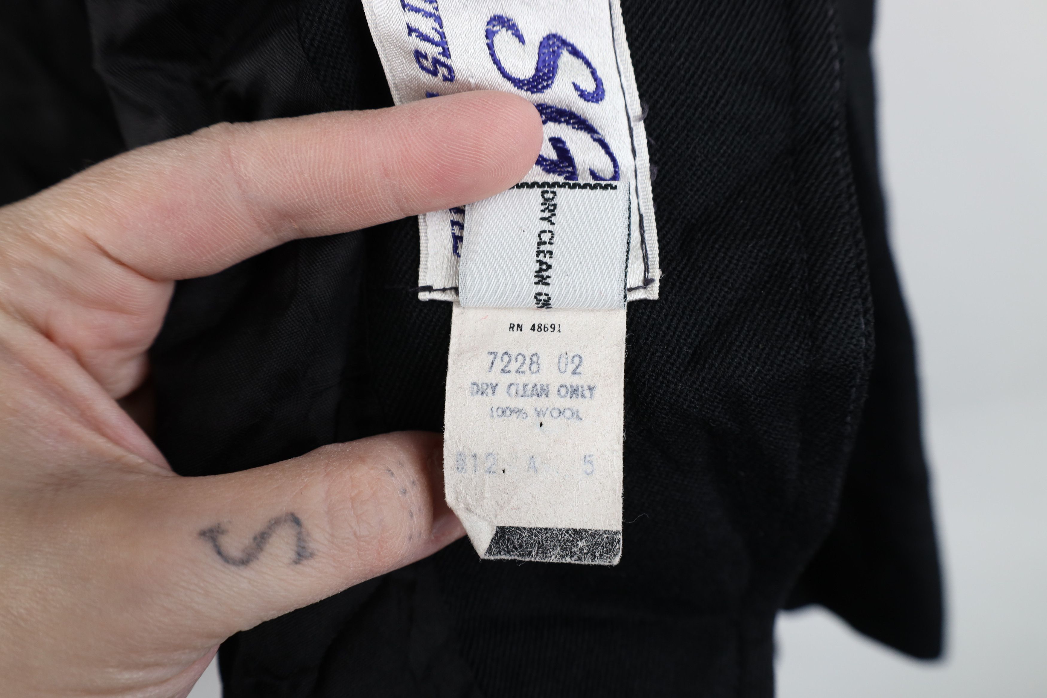 Vintage Vintage 70s Streetwear Wool Suit Coat Blazer Jacket Black Size XL / US 12-14 / IT 48-50 - 11 Thumbnail