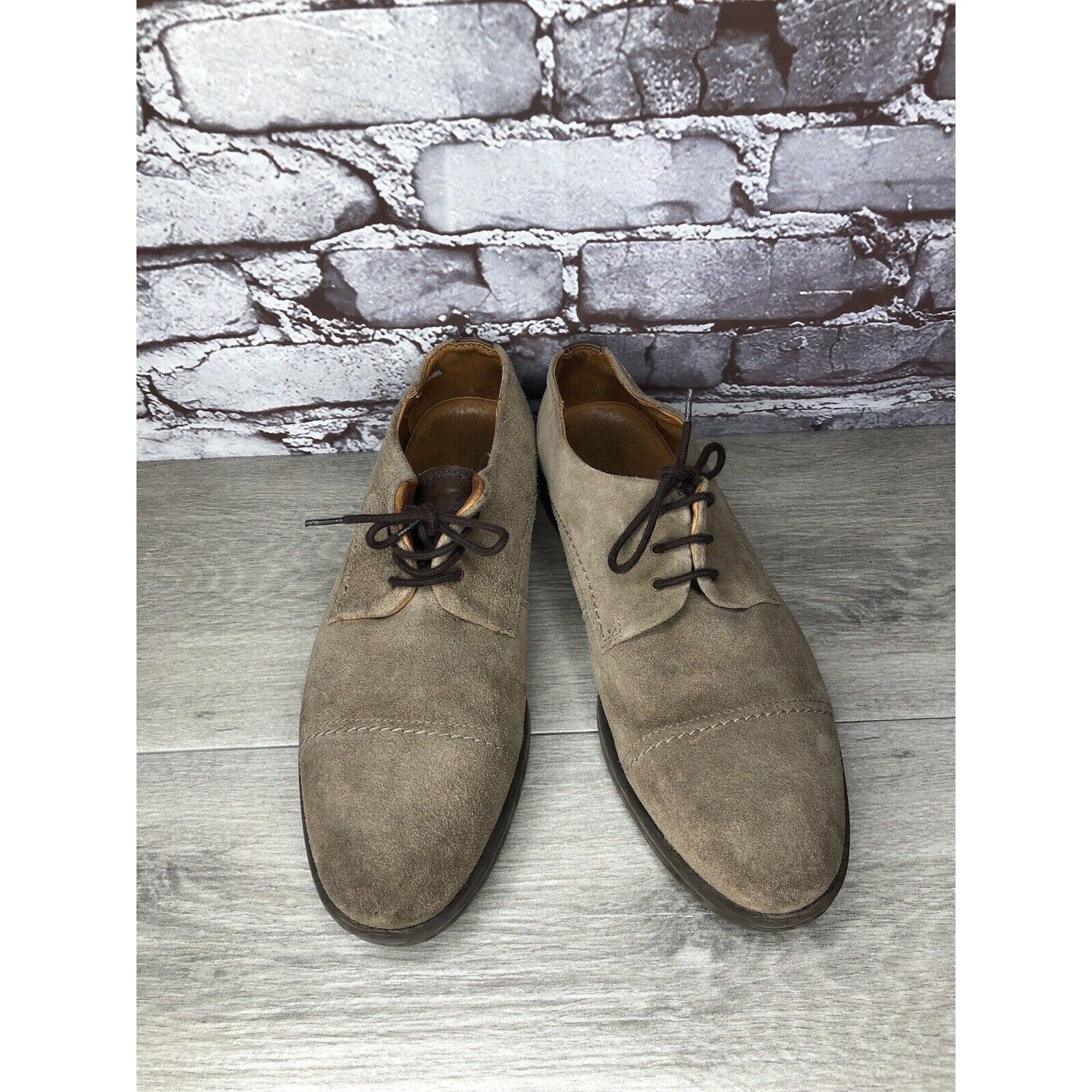 Other Experience Taupe Suede Leather Oxfords Cap Toe Casual Shoes Size US 9 / EU 42 - 2 Thumbnail