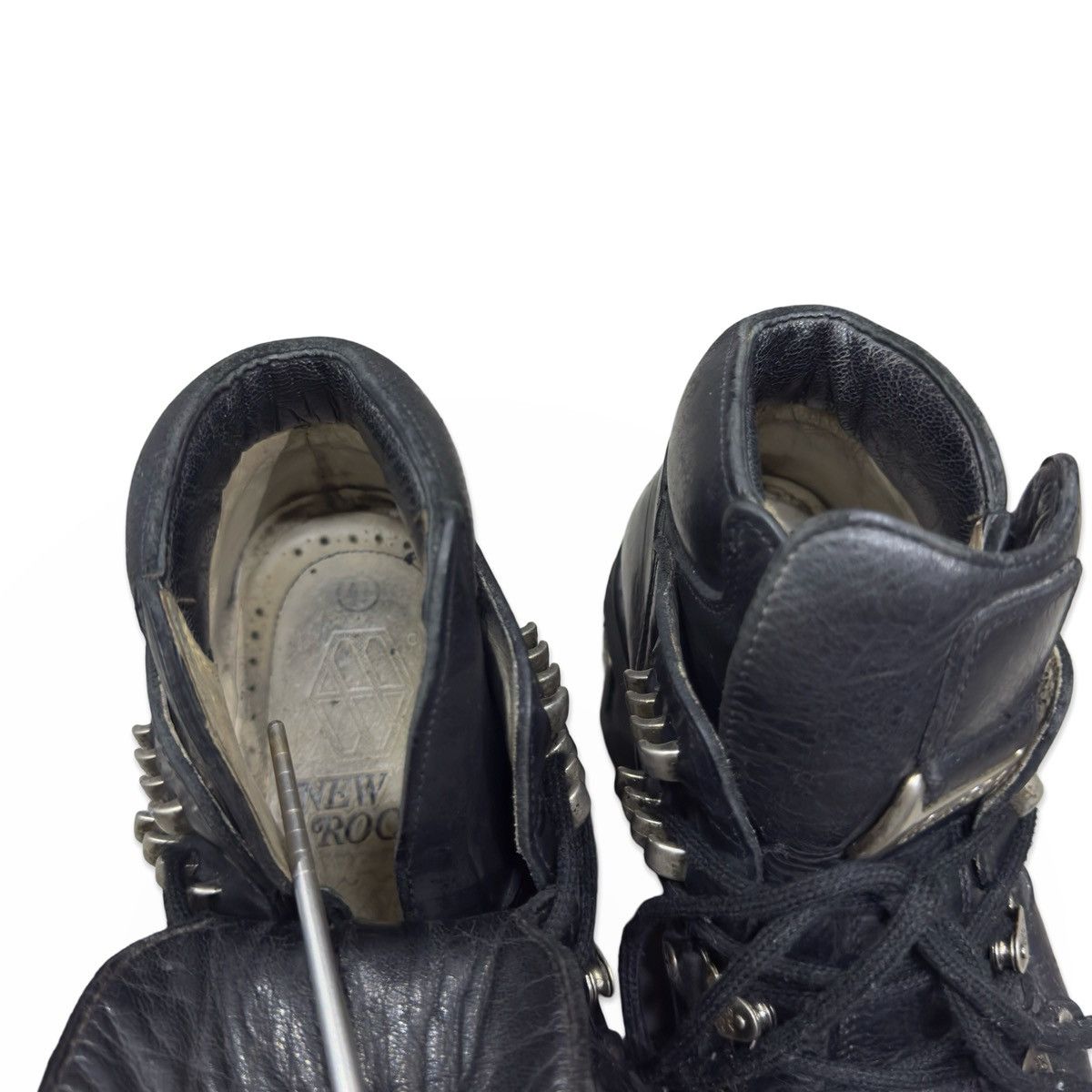 New Rock Vintage New Rock M220 Reactor Metallic Ankle Boots Size US 8.5 / EU 41-42 - 4 Thumbnail