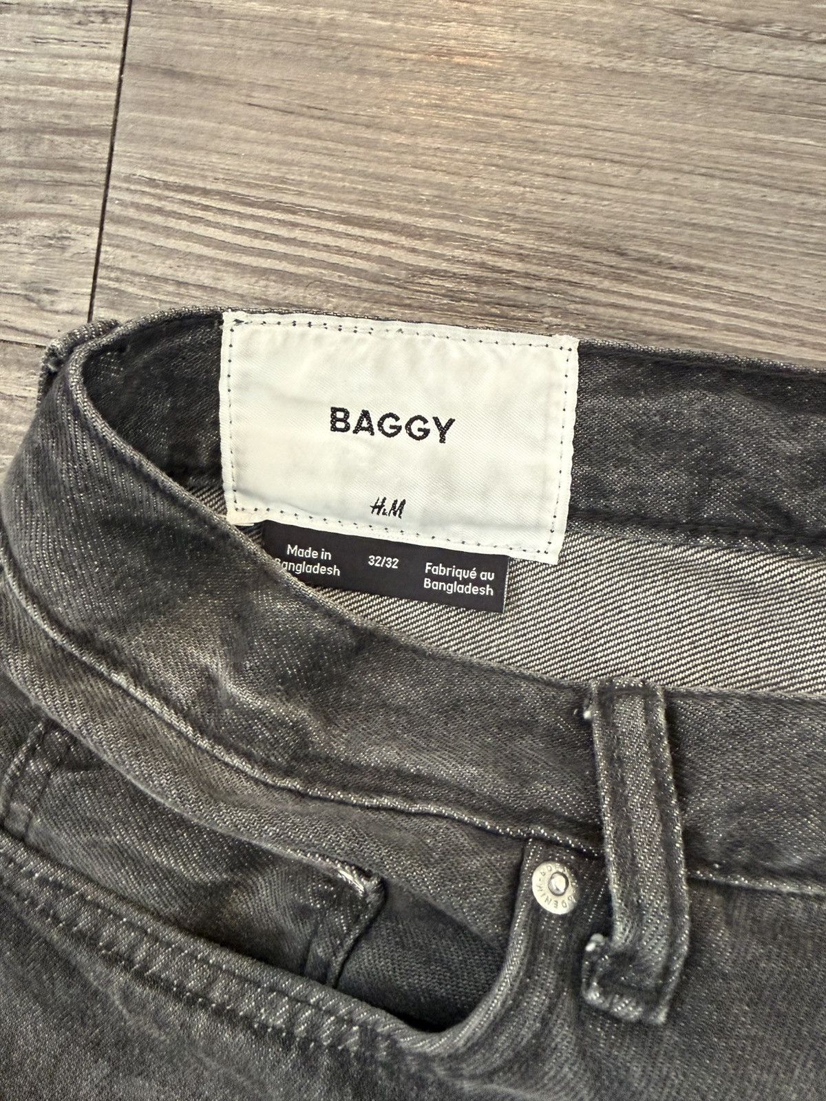 H&M Black/Gray Baggy Zara Jeans Size US 32 / EU 48 - 2 Thumbnail