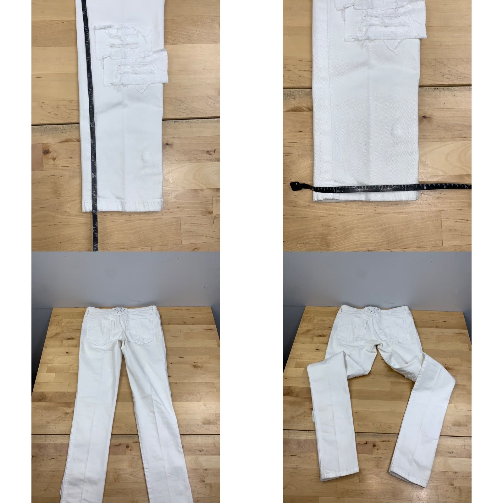 Tripp NYC TRIPP NYC Daang Goodman Pants Womens 3 White Skinny Distress Rock Punk Size 26" / US 2 / IT 38 - 8 Thumbnail